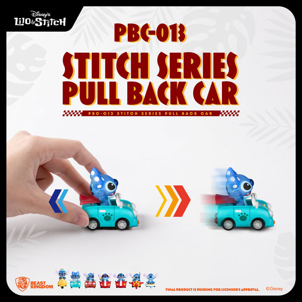Beast-Kingdom USA  PBC-013SP Stitch Series Pull Back Car Special Version  Blind box Set (6pcs)