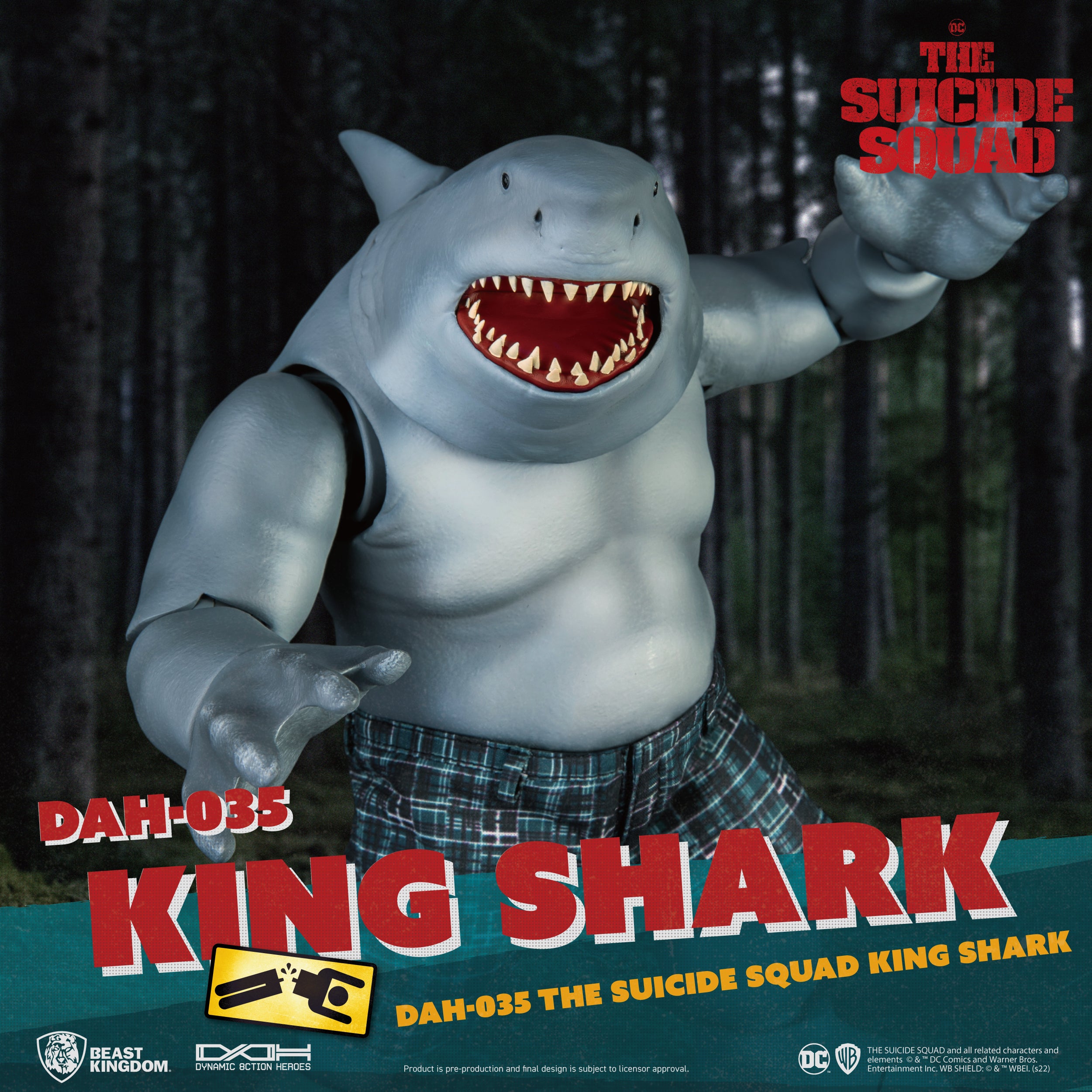 Beast Kingdom DAH-035 DC: The Suicide Squad King Shark Nanaue 1:9 Scale Dynamic 8ction Heroes Action Figure