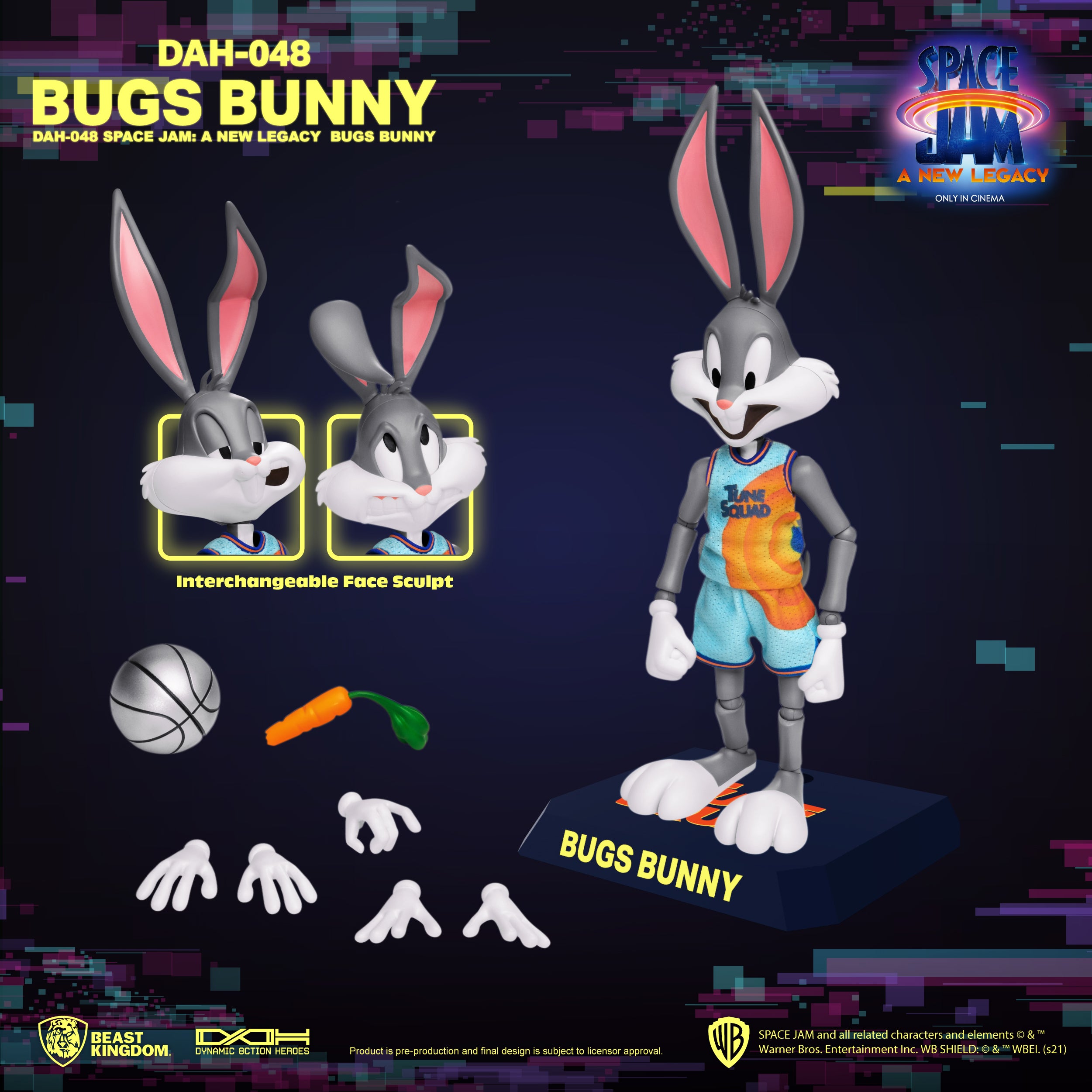 Beast Kingdom DAH-048 Warner Bros. Space Jam A New Legacy: Bugs Bunny Dynamic 8ction Heroes Action Figure