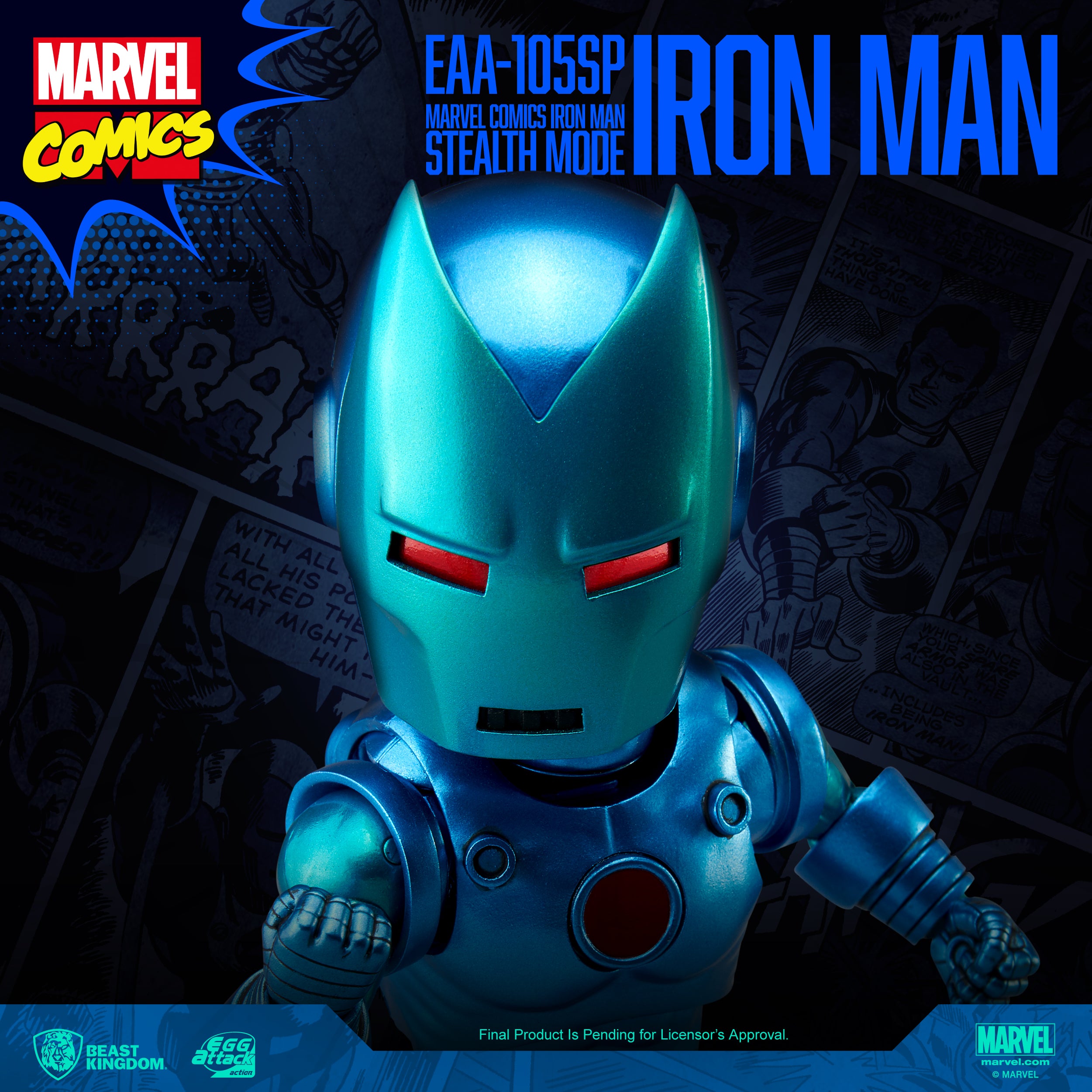 Beast Kingdom EAA-105SP Marvel Comics Iron Man STEALTH MODE Egg Attack Action Figure