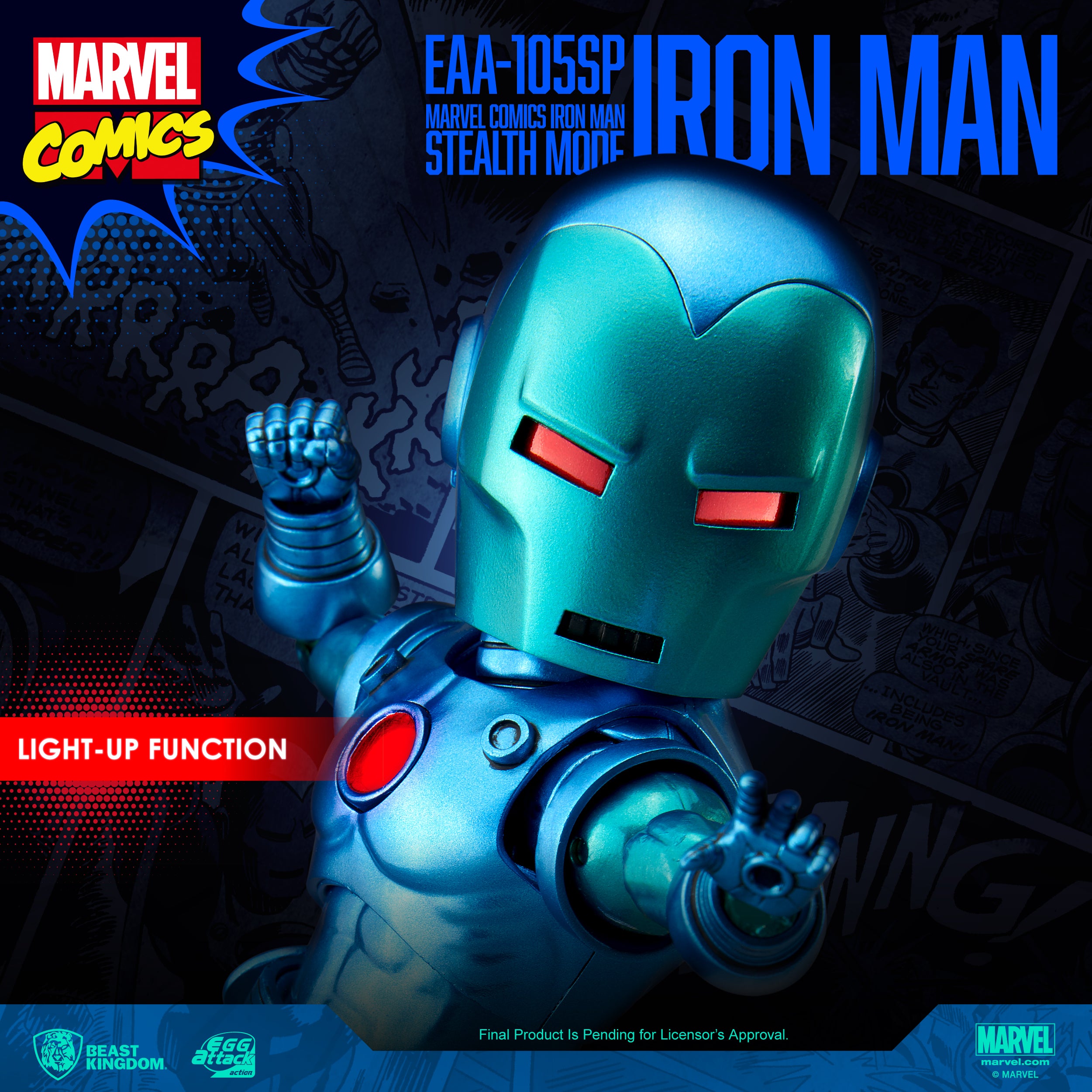 Beast Kingdom EAA-105SP Marvel Comics Iron Man STEALTH MODE Egg Attack Action Figure