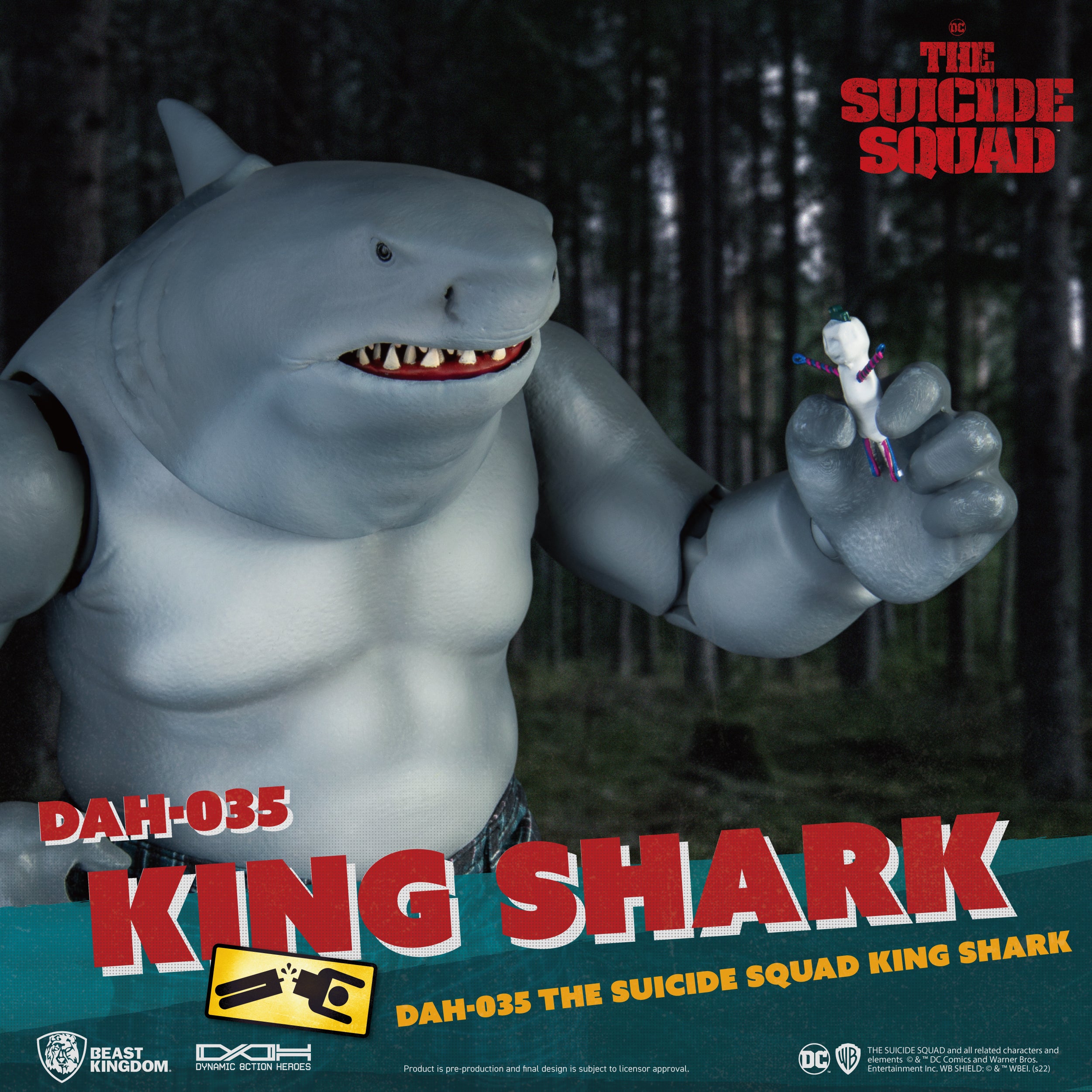 Beast Kingdom DAH-035 DC: The Suicide Squad King Shark Nanaue 1:9 Scale Dynamic 8ction Heroes Action Figure