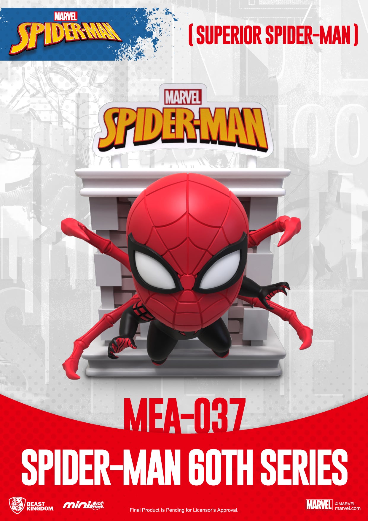 Beast Kingdom MEA-037 Marvel Spider-Man 60th Anniversary Series Bright Box Set Mini Egg Attack Figure