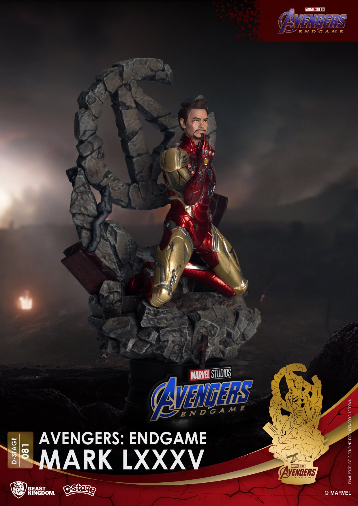 Beast Kingdom DS-081 Marvel Avengers Endgame: Iron Man MK85 Mark LXXXV Diorama Stage D-Stage Figure Statue