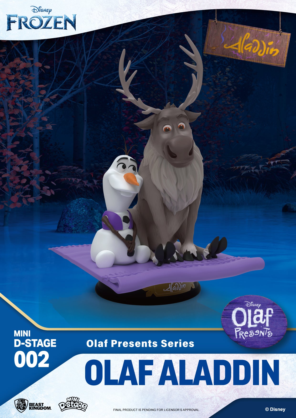 Beast Kingdom Mini DS-002 Disney Pixar Olaf Presents Series Set Mini Diorama Stage Figure