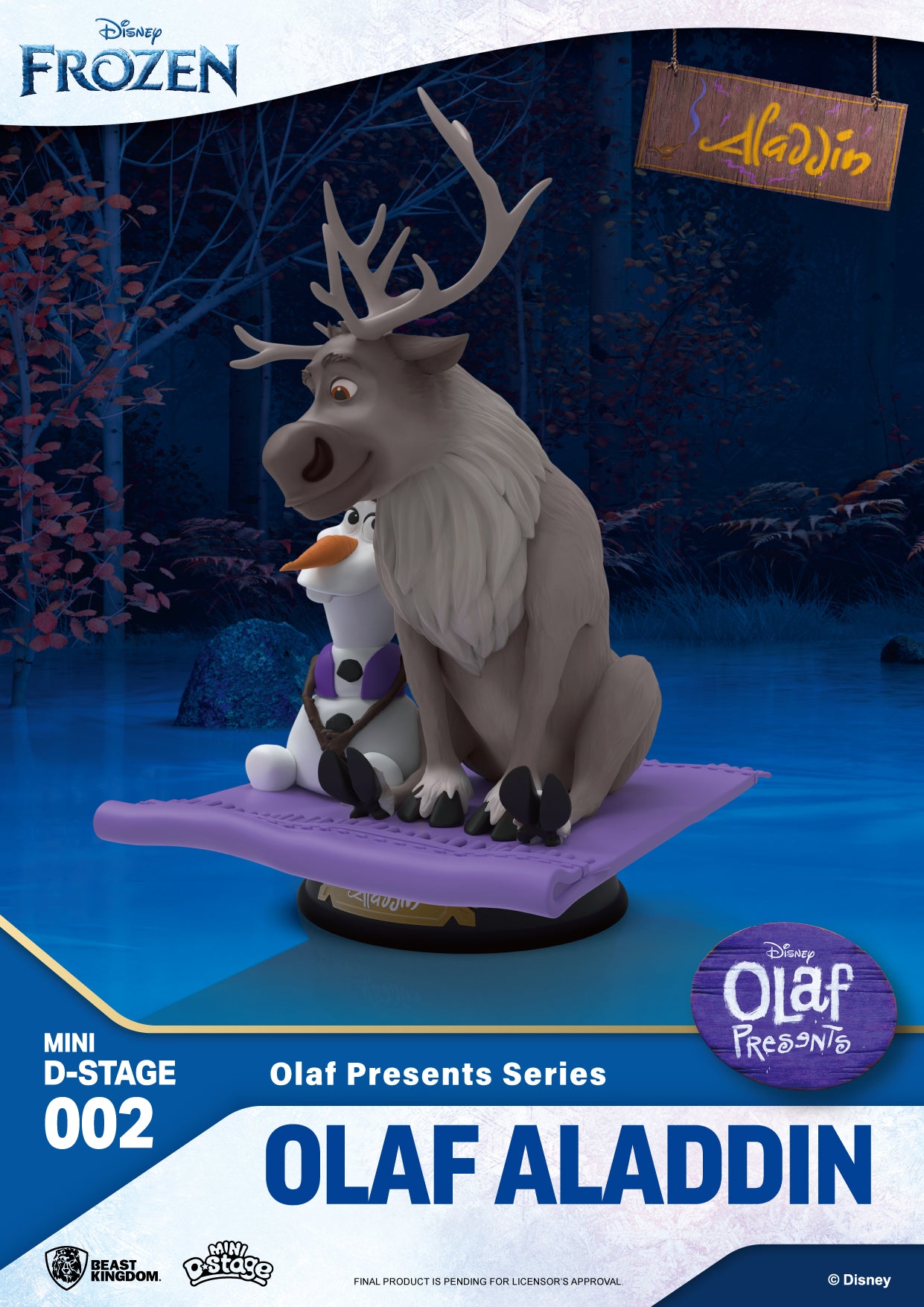 Beast Kingdom Mini DS-002 Disney Pixar Olaf Presents Series Set Mini Diorama Stage Figure