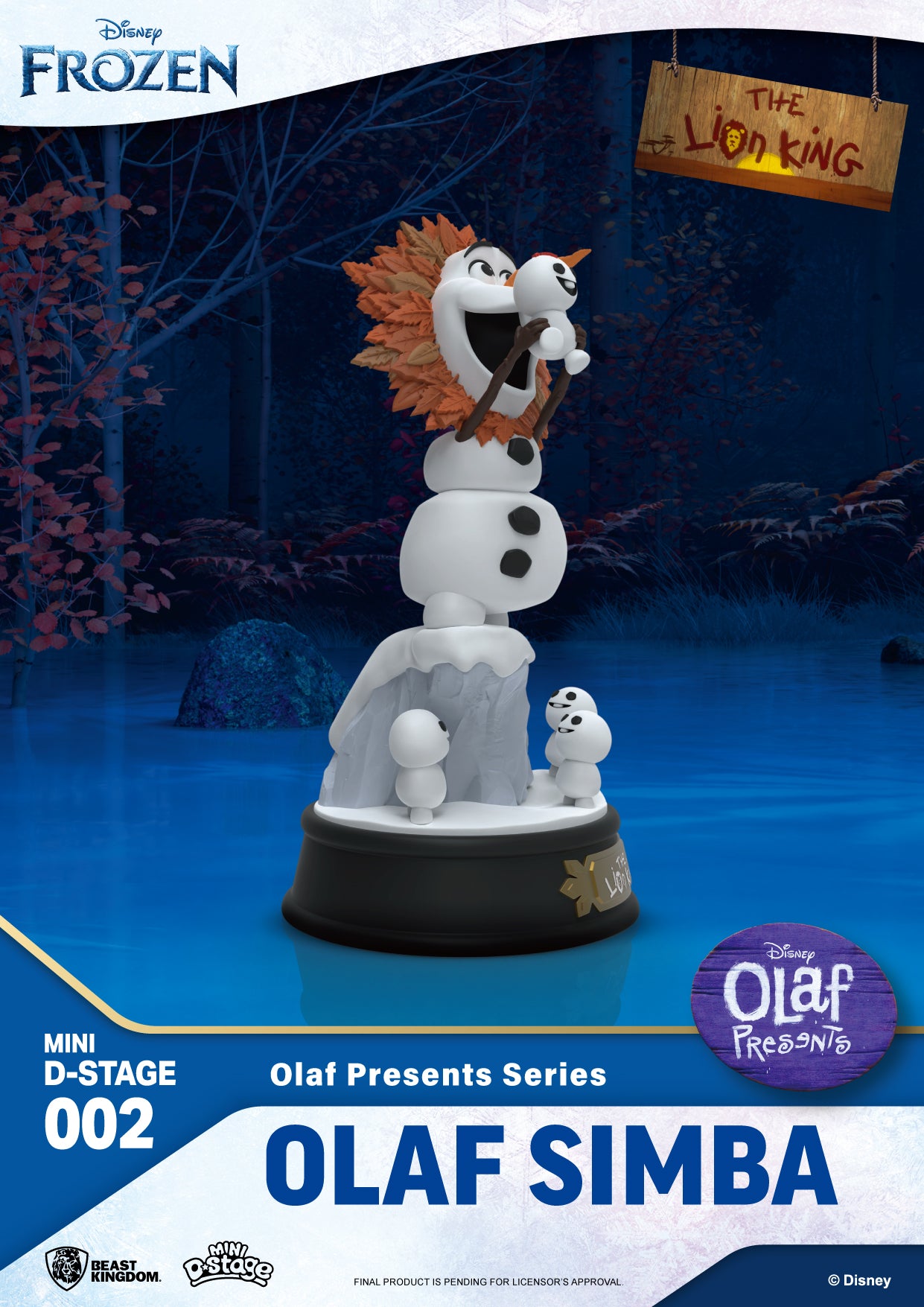 Beast Kingdom Mini DS-002 Disney Pixar Olaf Presents Series Set Mini Diorama Stage Figure