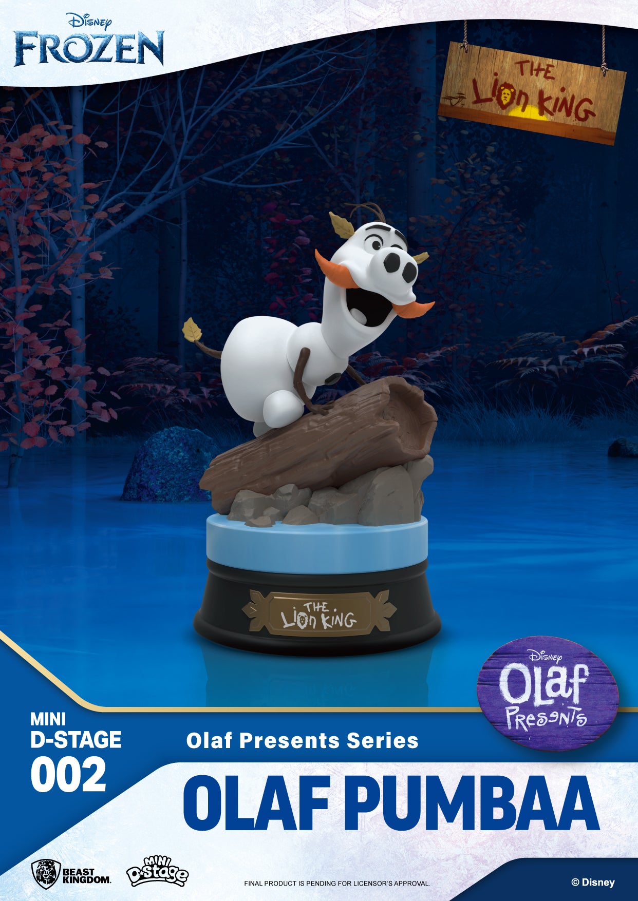Beast Kingdom Mini DS-002 Disney Pixar Olaf Presents Series Set Mini Diorama Stage Figure