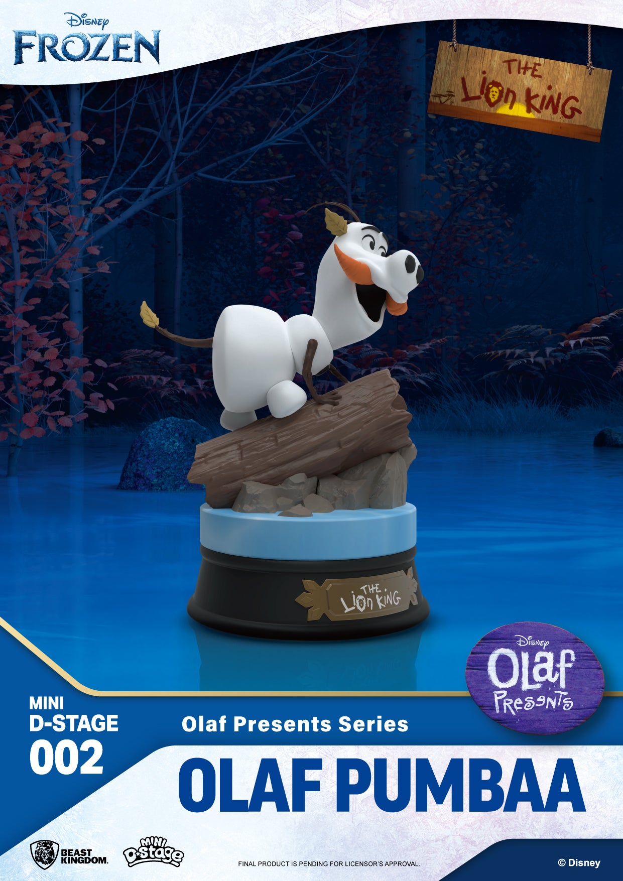 Beast Kingdom Mini DS-002 Disney Pixar Olaf Presents Series Set Mini Diorama Stage Figure