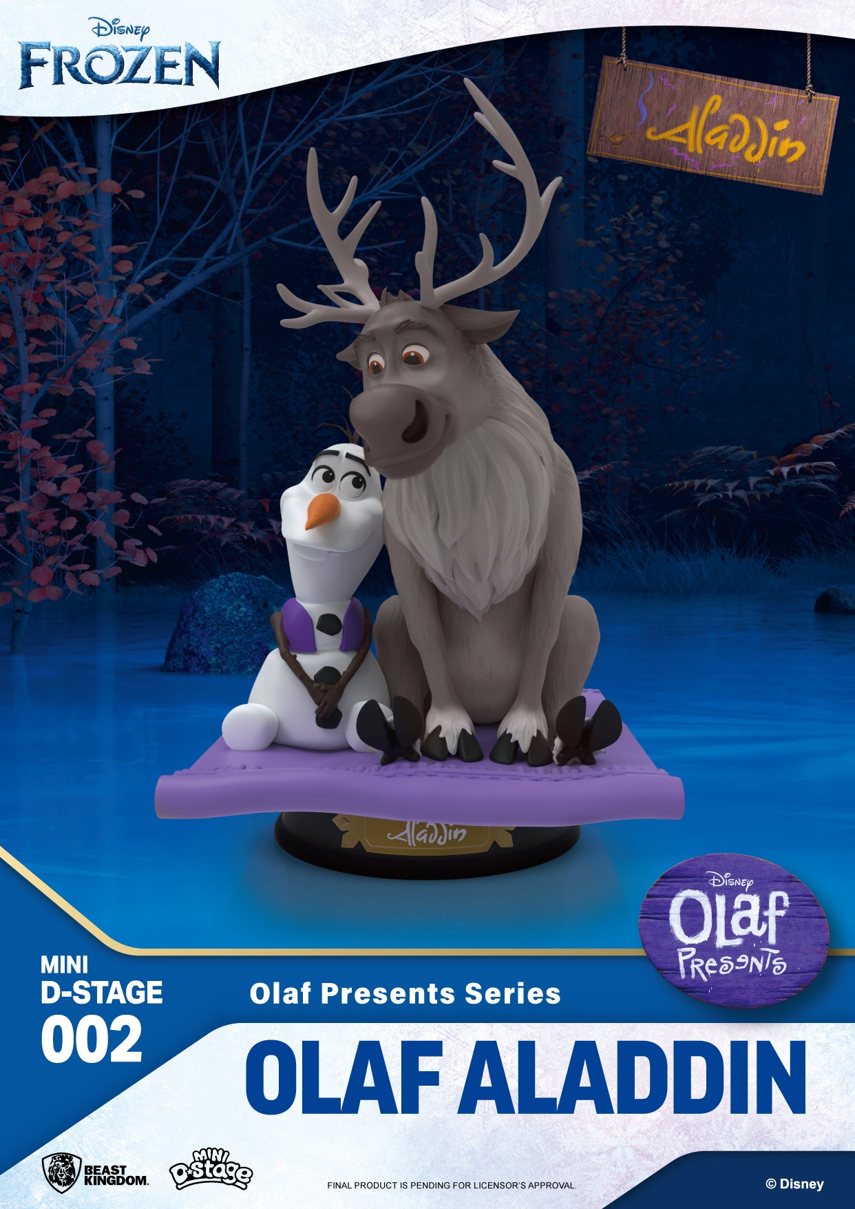 Beast Kingdom Mini DS-002 Disney Pixar Olaf Presents Series Set Mini Diorama Stage Figure