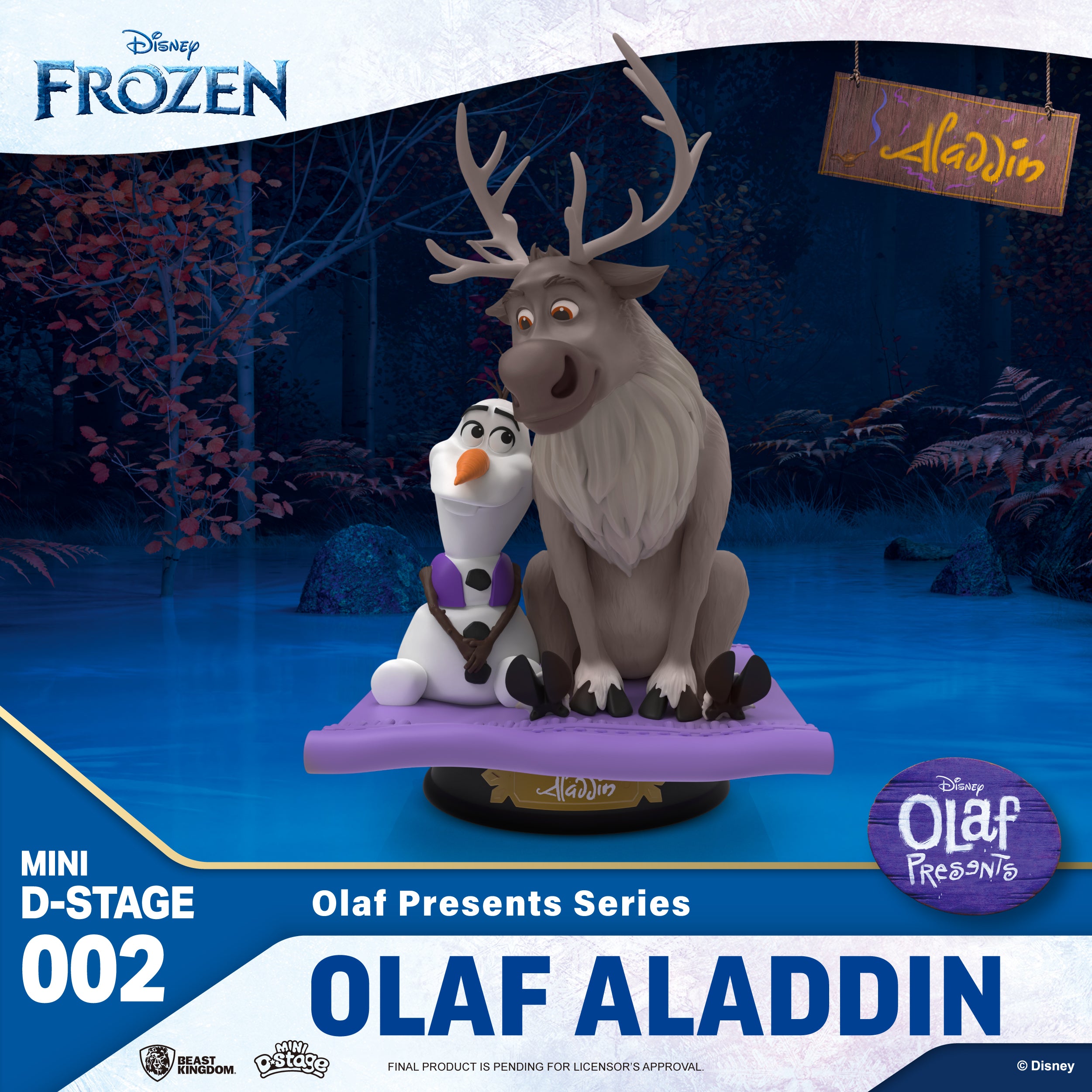 Beast Kingdom Mini DS-002 Disney Pixar Olaf Presents Series Set Mini Diorama Stage Figure