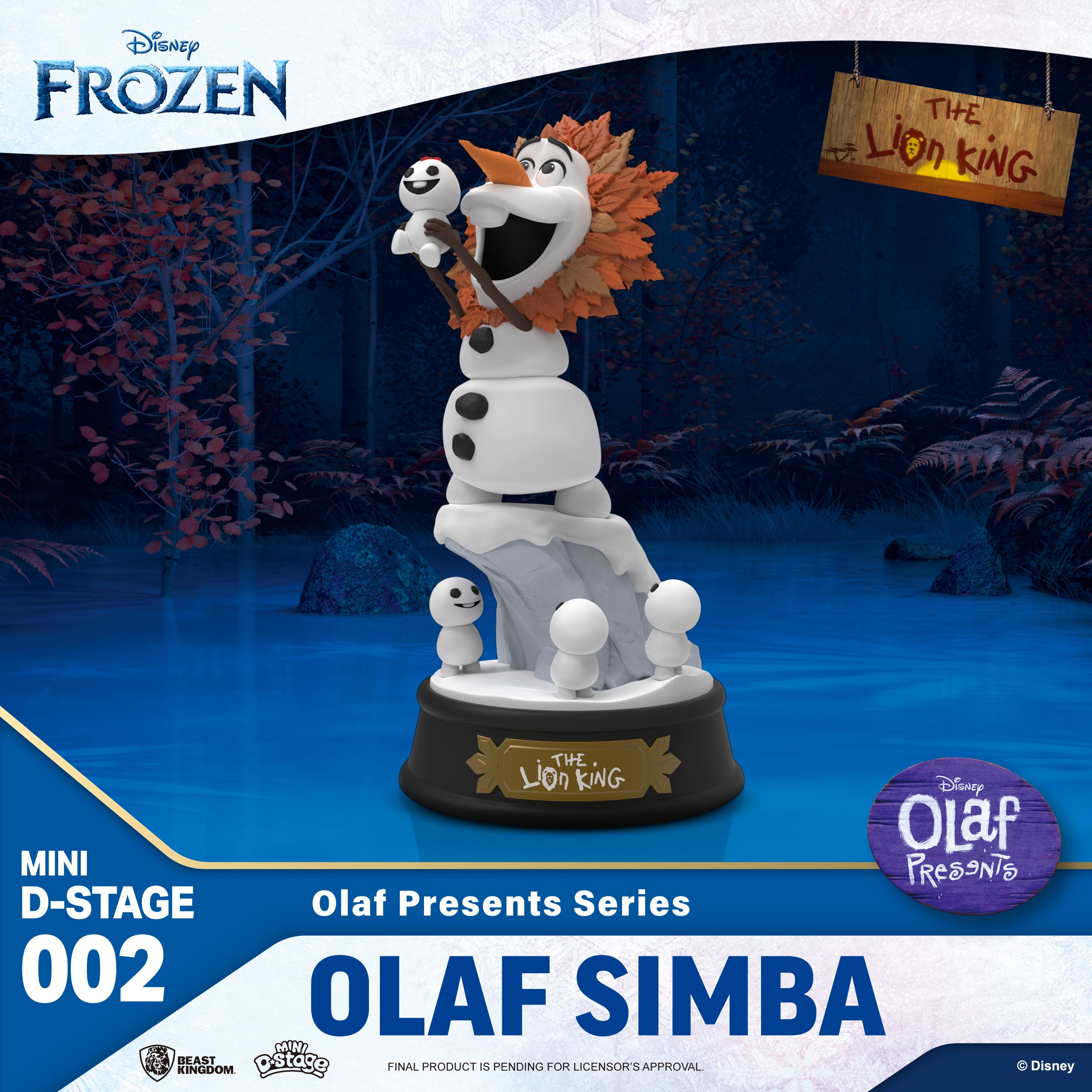 Beast Kingdom Mini DS-002 Disney Pixar Olaf Presents Series Set Mini Diorama Stage Figure