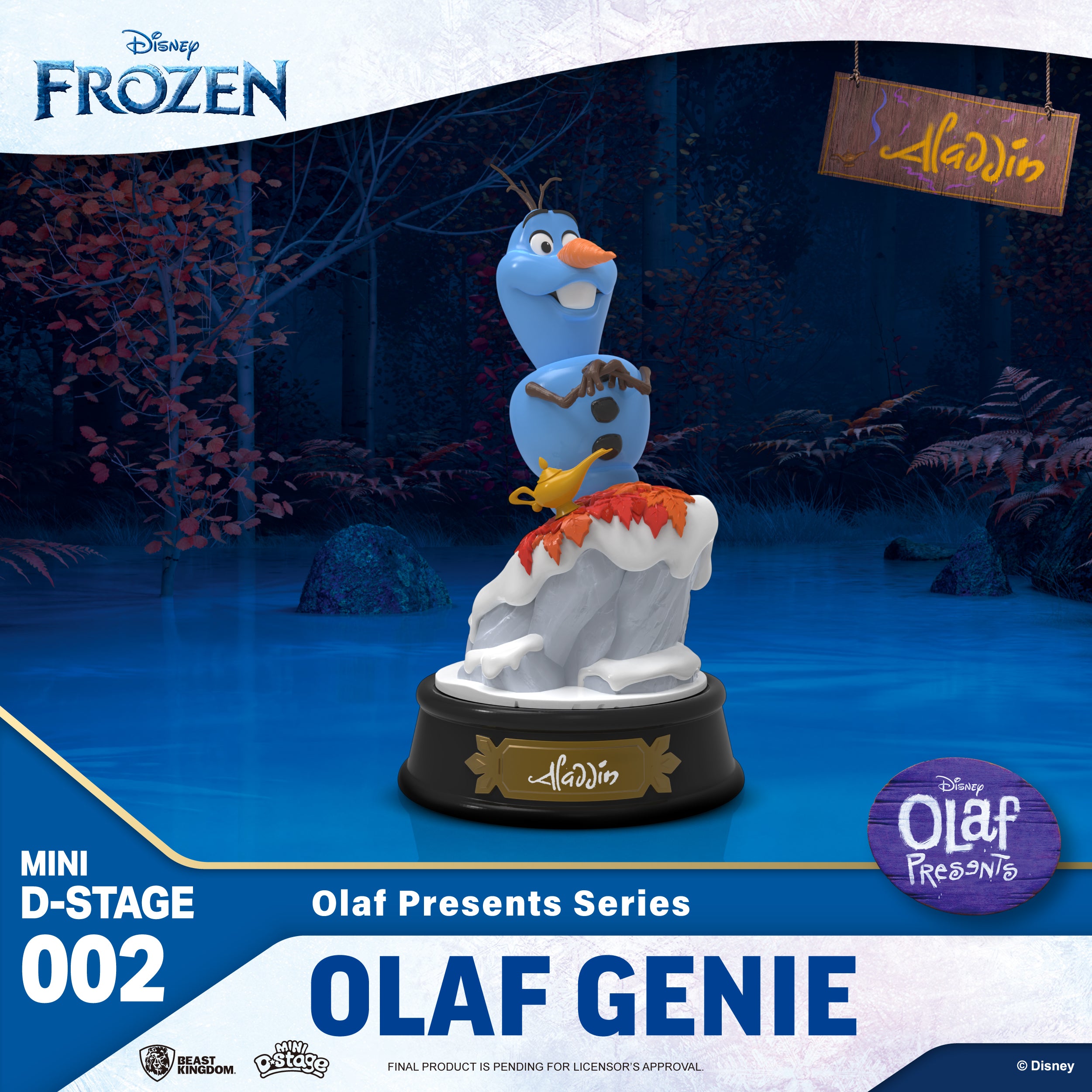 Beast Kingdom Mini DS-002 Disney Pixar Olaf Presents Series Set Mini Diorama Stage Figure