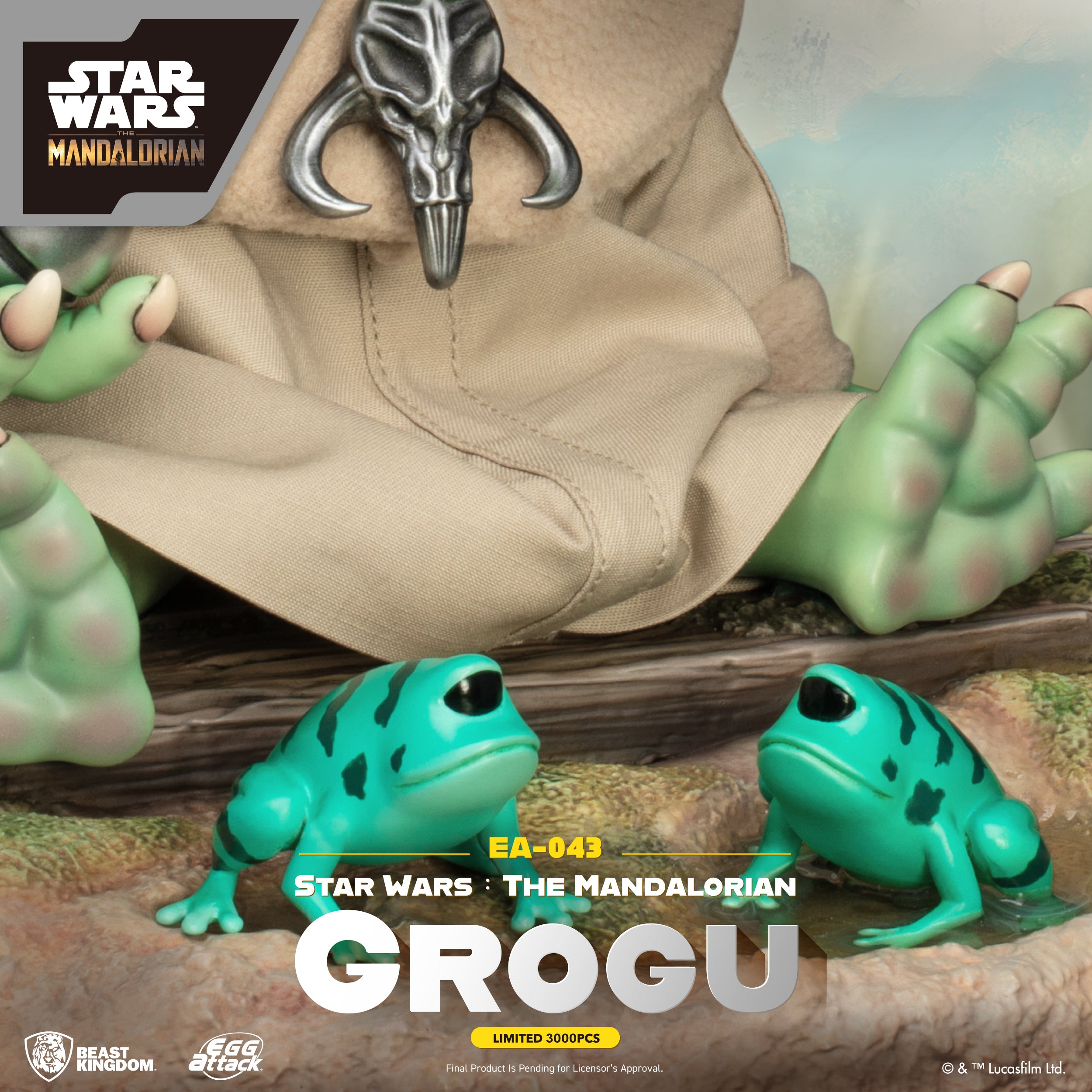 Beast Kingdom EA-043 Star Wars: The Mandalorian Grogu Egg Attack Figure Statue