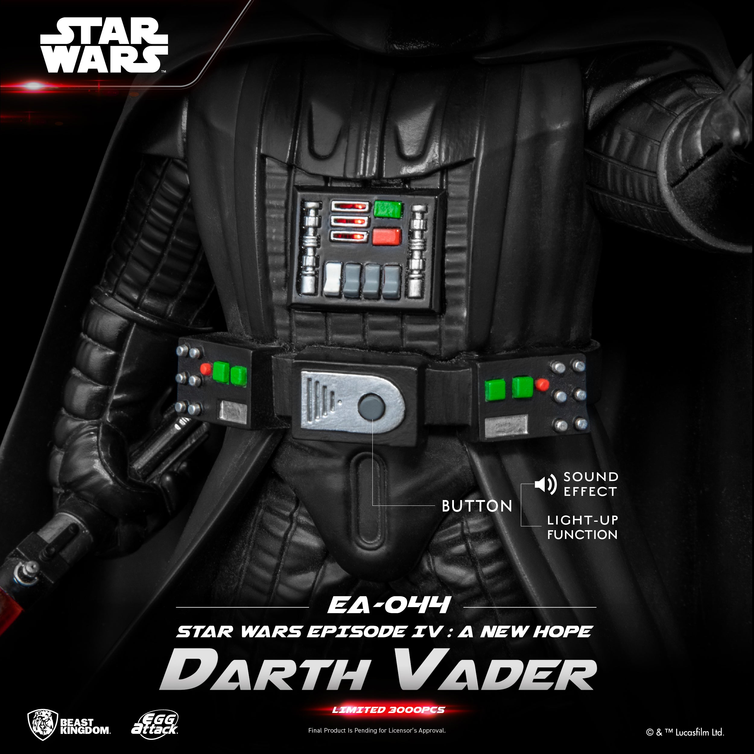 Beast Kingdom EA-044 Star Wars Episode IV: A New Hope Darth Vader Egg Attack Figure Statue