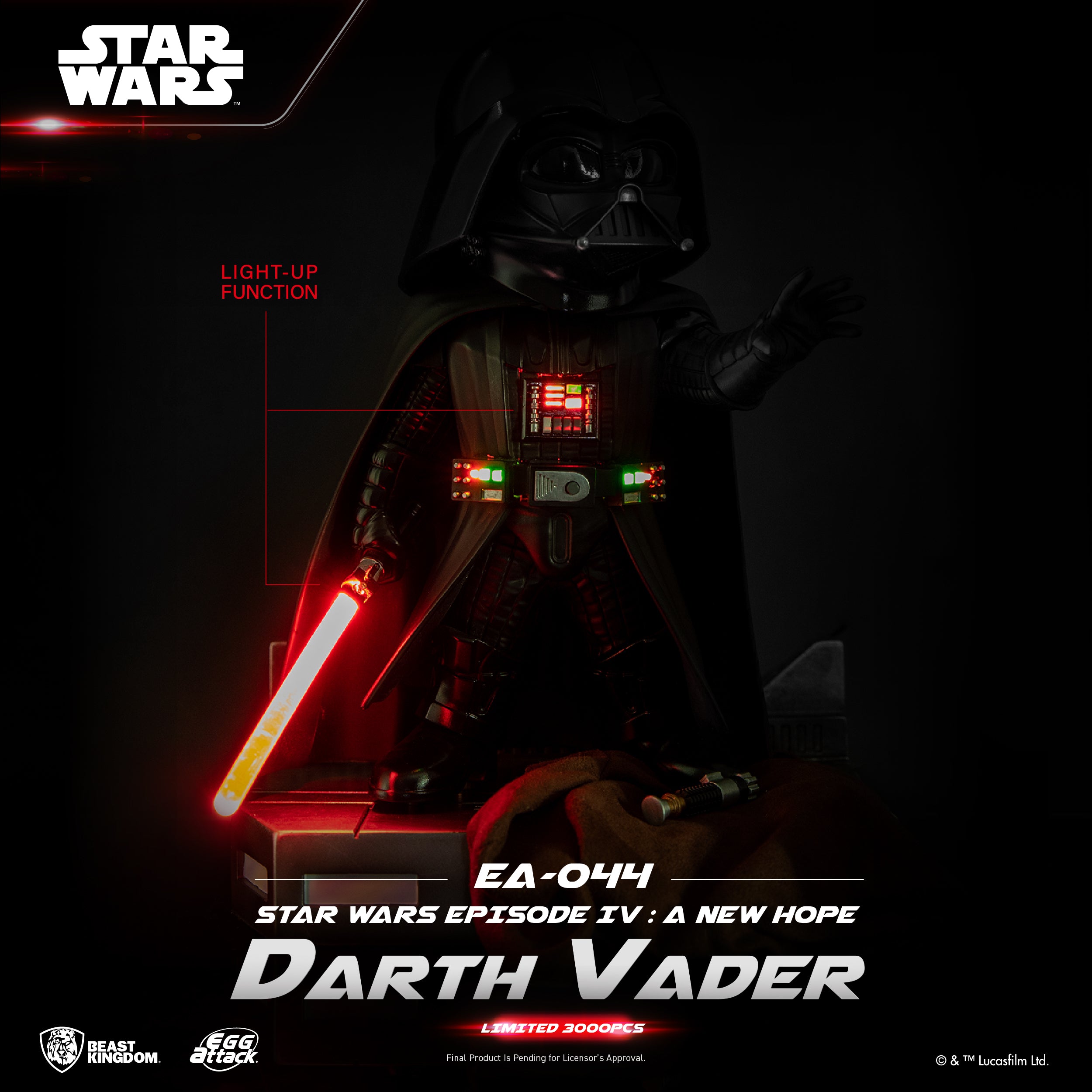 Beast Kingdom EA-044 Star Wars Episode IV: A New Hope Darth Vader Egg Attack Figure Statue