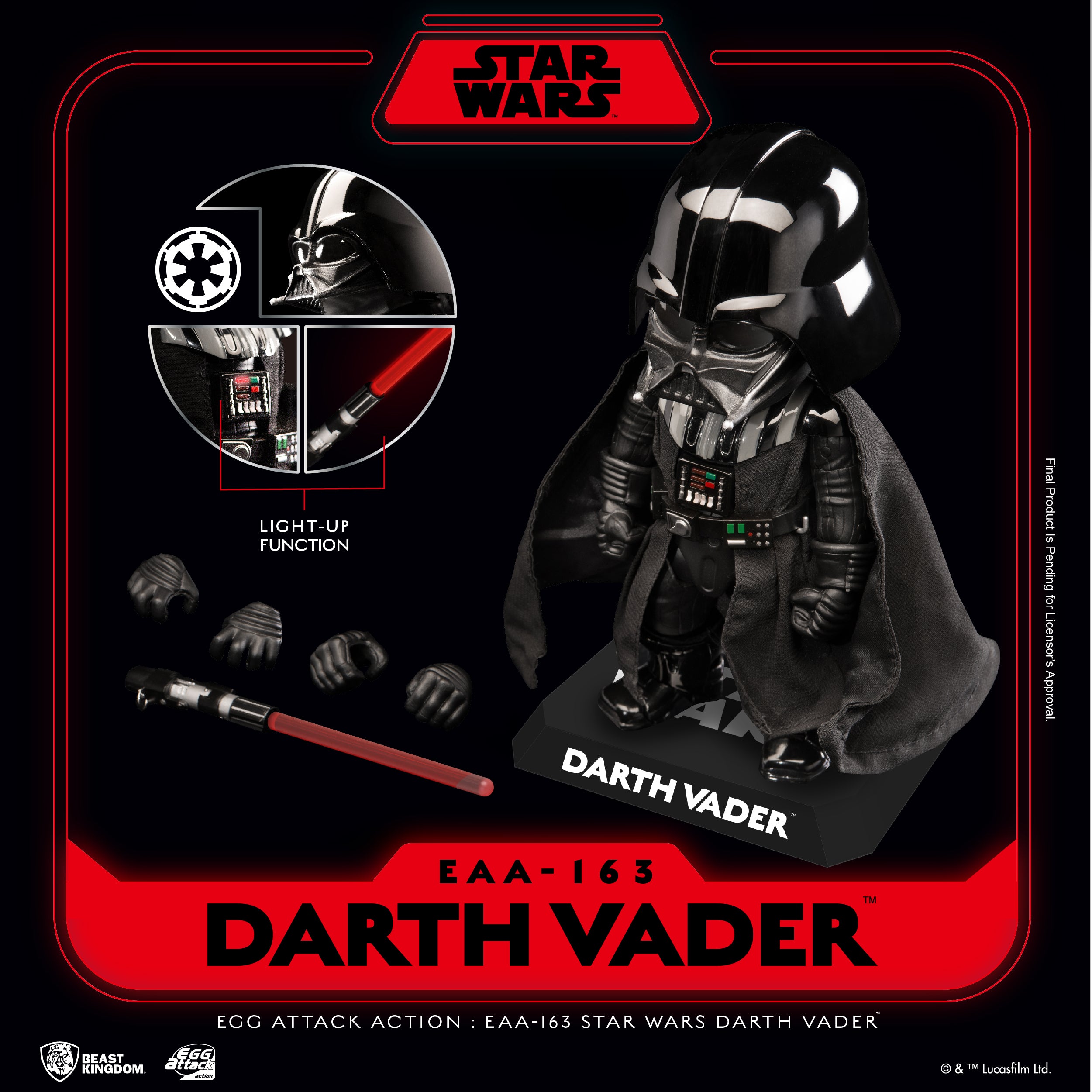 Beast Kingdom EAA-163 Star Wars Darth Vader Egg Attack Action Figure