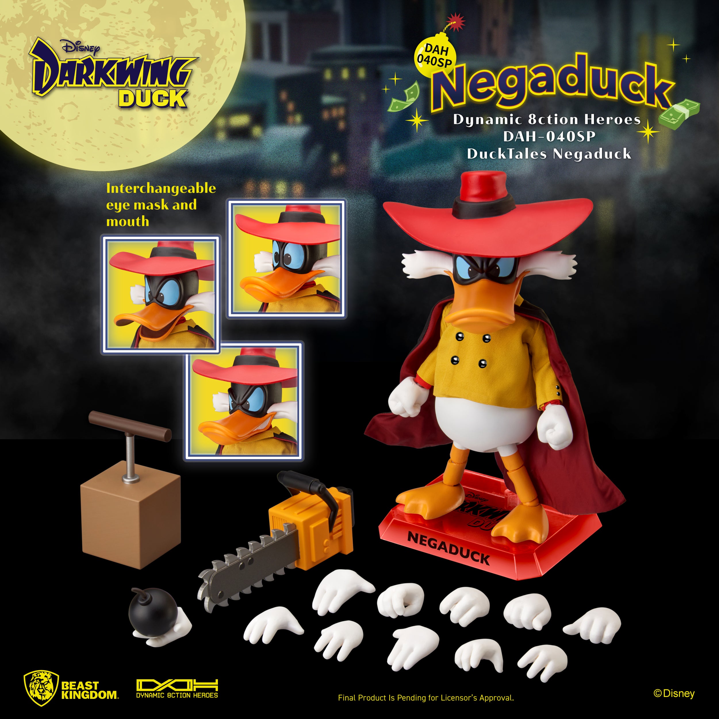 Beast Kingdom DAH-040SP Disney Ducktales Negaduck Dynamic 8ction Heroes Action Figure