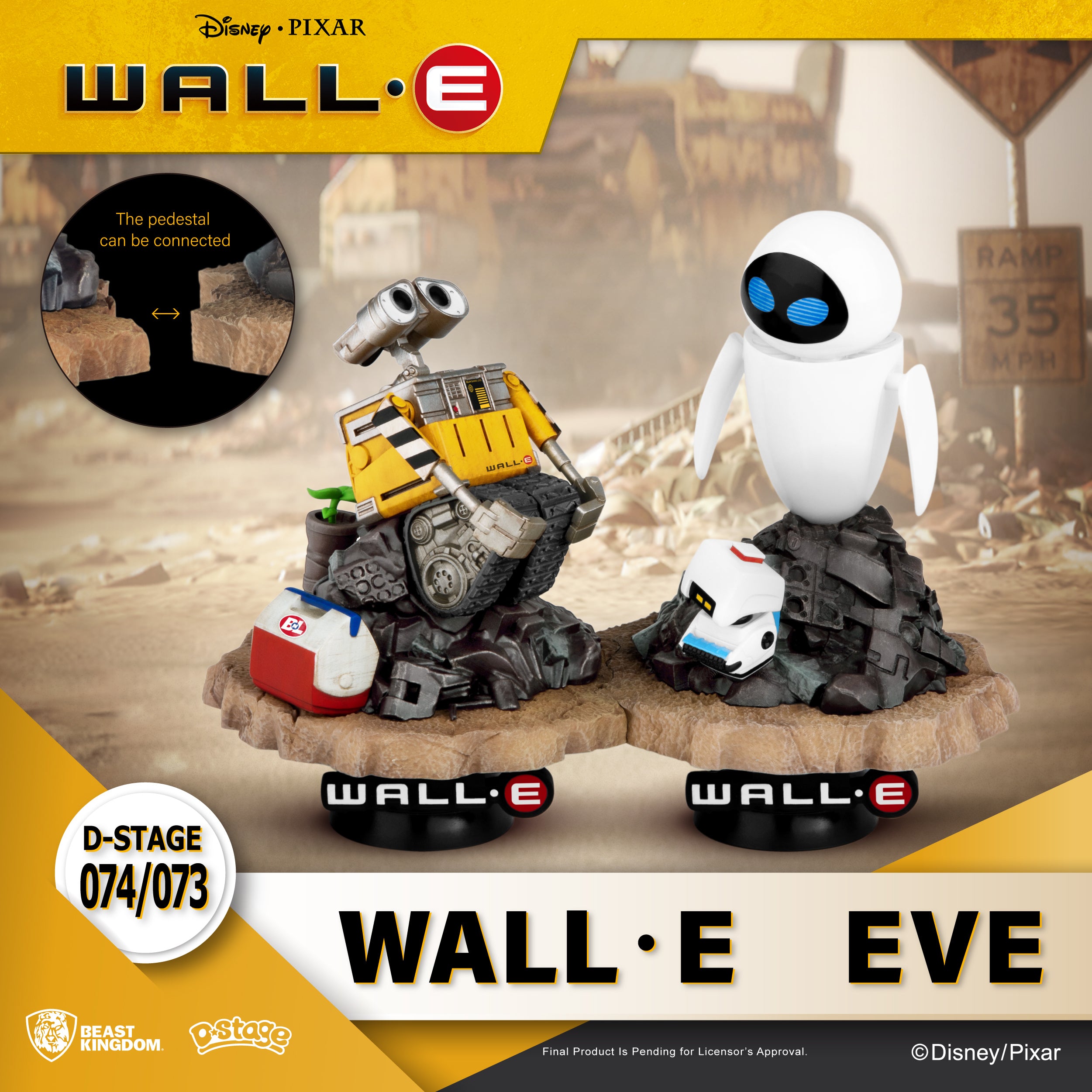 Beast Kingdom DS-074 Disney PIXAR WALL-E Diorama Stage D-Stage Figure Statue