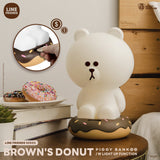 Beast Kingdom VPB-014 LINE FRIENDS Series BROWN's Donut Piggy Bank w/ Light Up Function