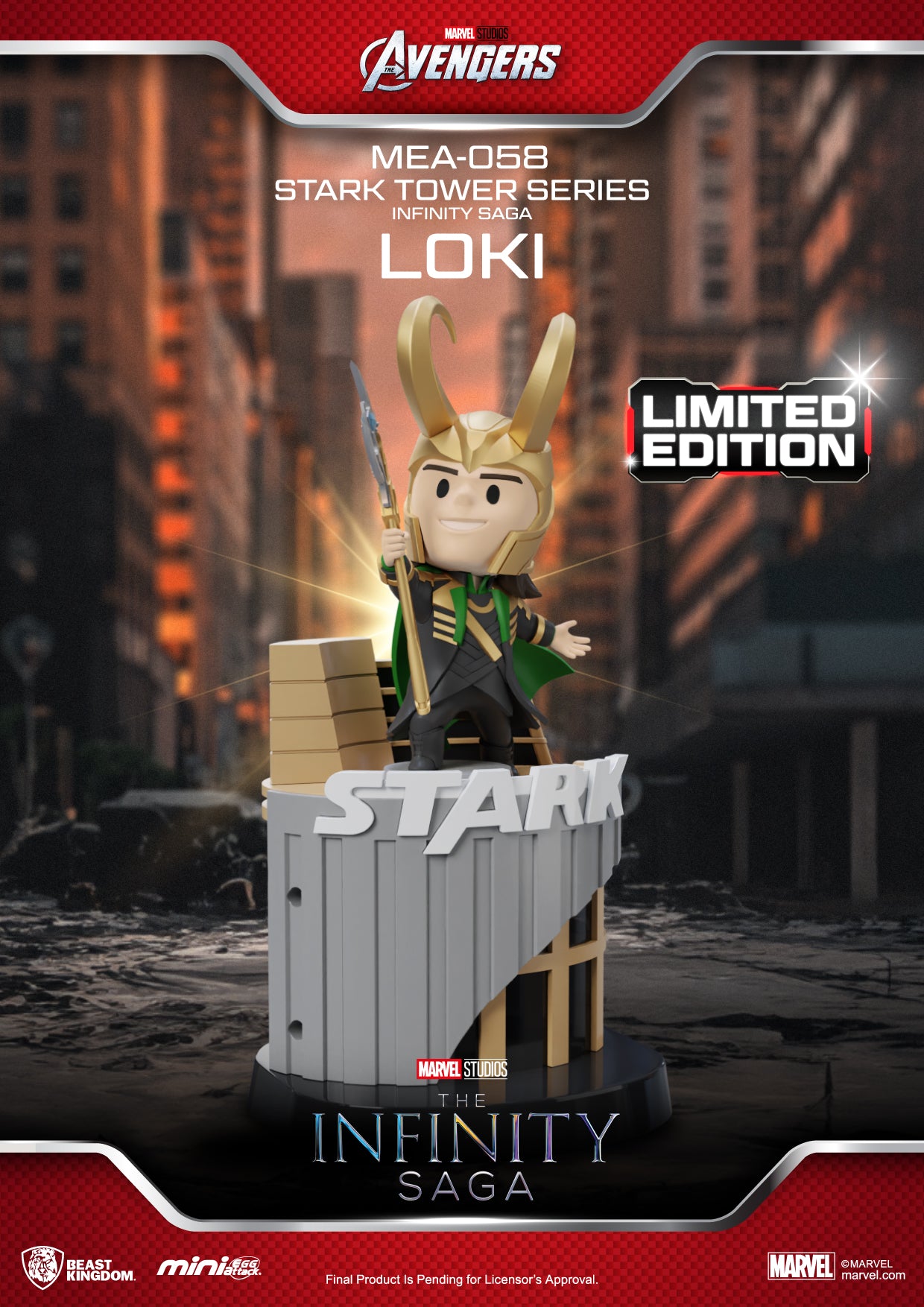 Beast Kingdom MEA-058 The Infinity Saga Stark Tower Series Loki Mini Egg Attack