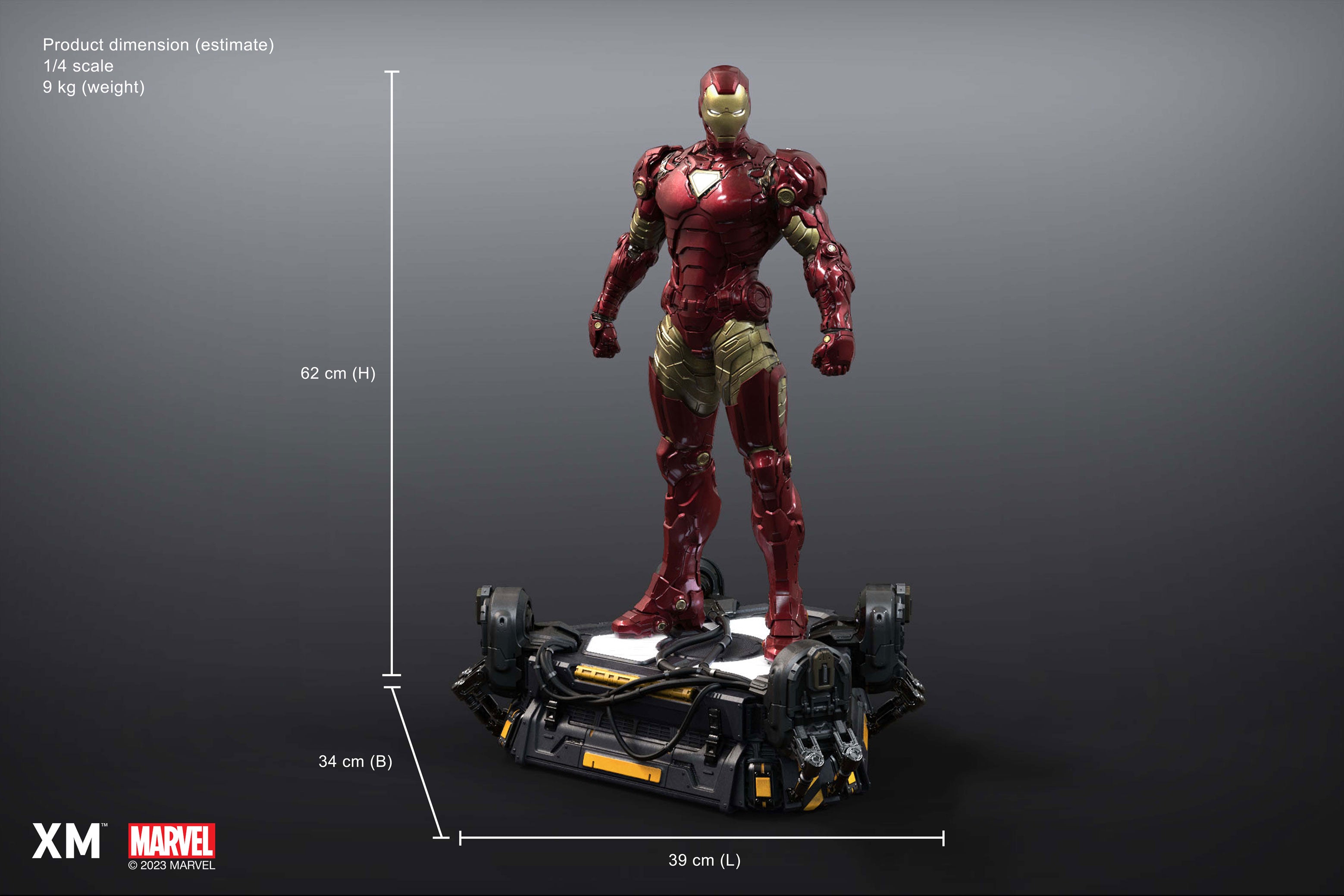 XM Studio Ironman Suit Up Ver A 1/4 Scale