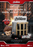 Beast Kingdom MEA-058 The Infinity Saga Stark Tower Series Tony Stark & Mark VII Suit Pod Mod Mini Egg Attack