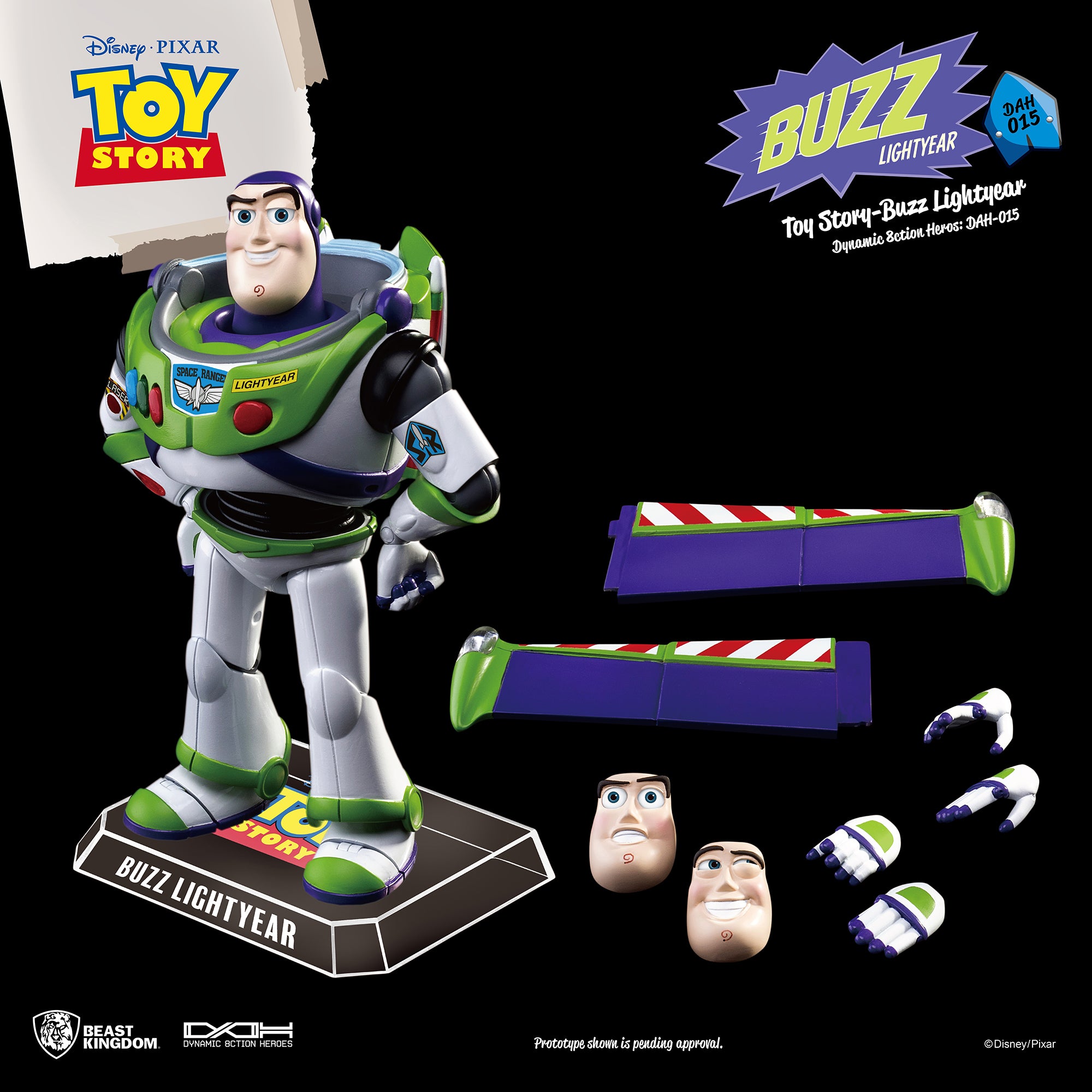 Beast Kingdom DAH-015 Disney PIXAR Toy Story Buzz Lightyear(RE) 1:9 Scale Dynamic 8ction Heroes Action Figure
