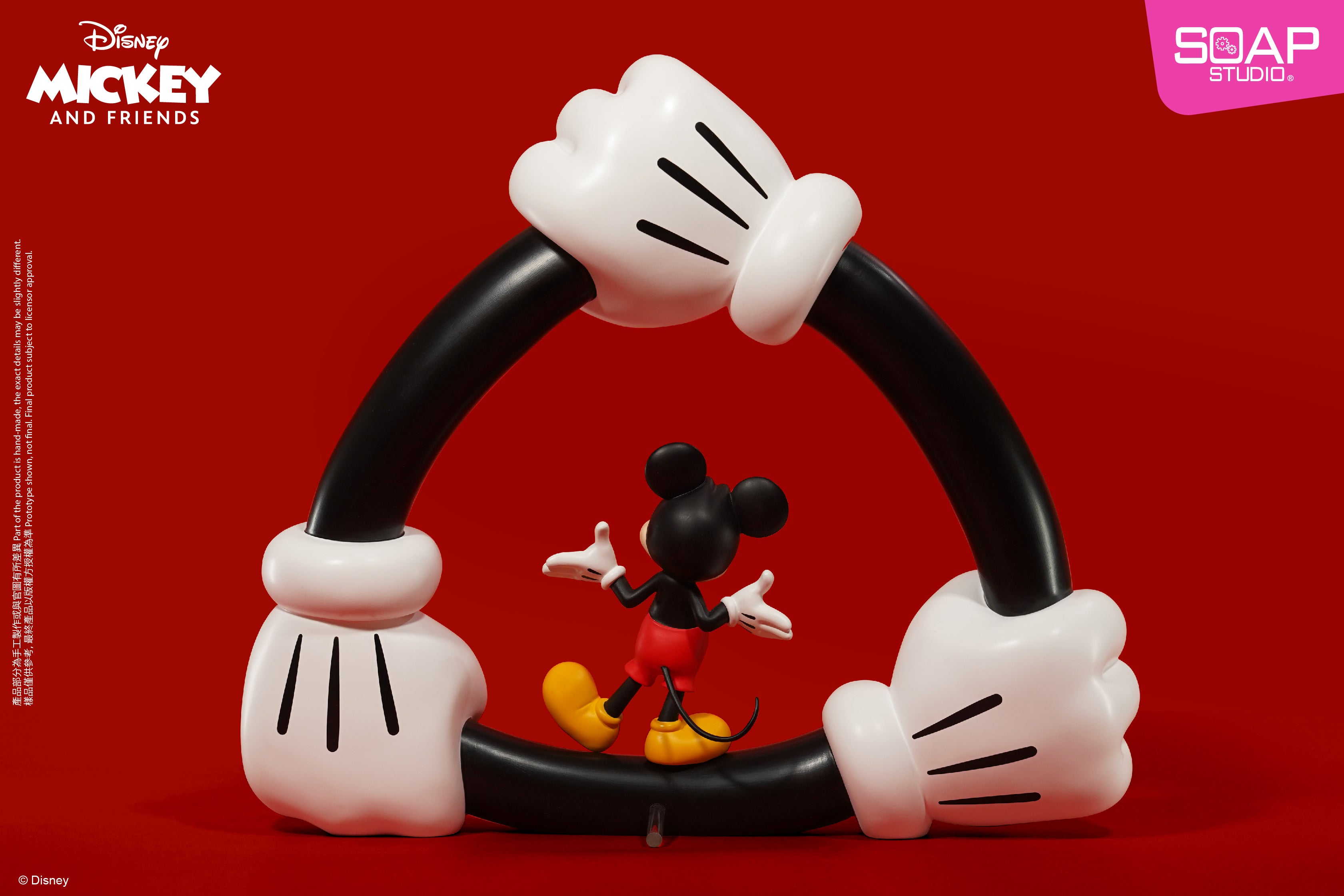 Soap Studio DY033 Disney Mickey Mouse Hand In Hand Statue
