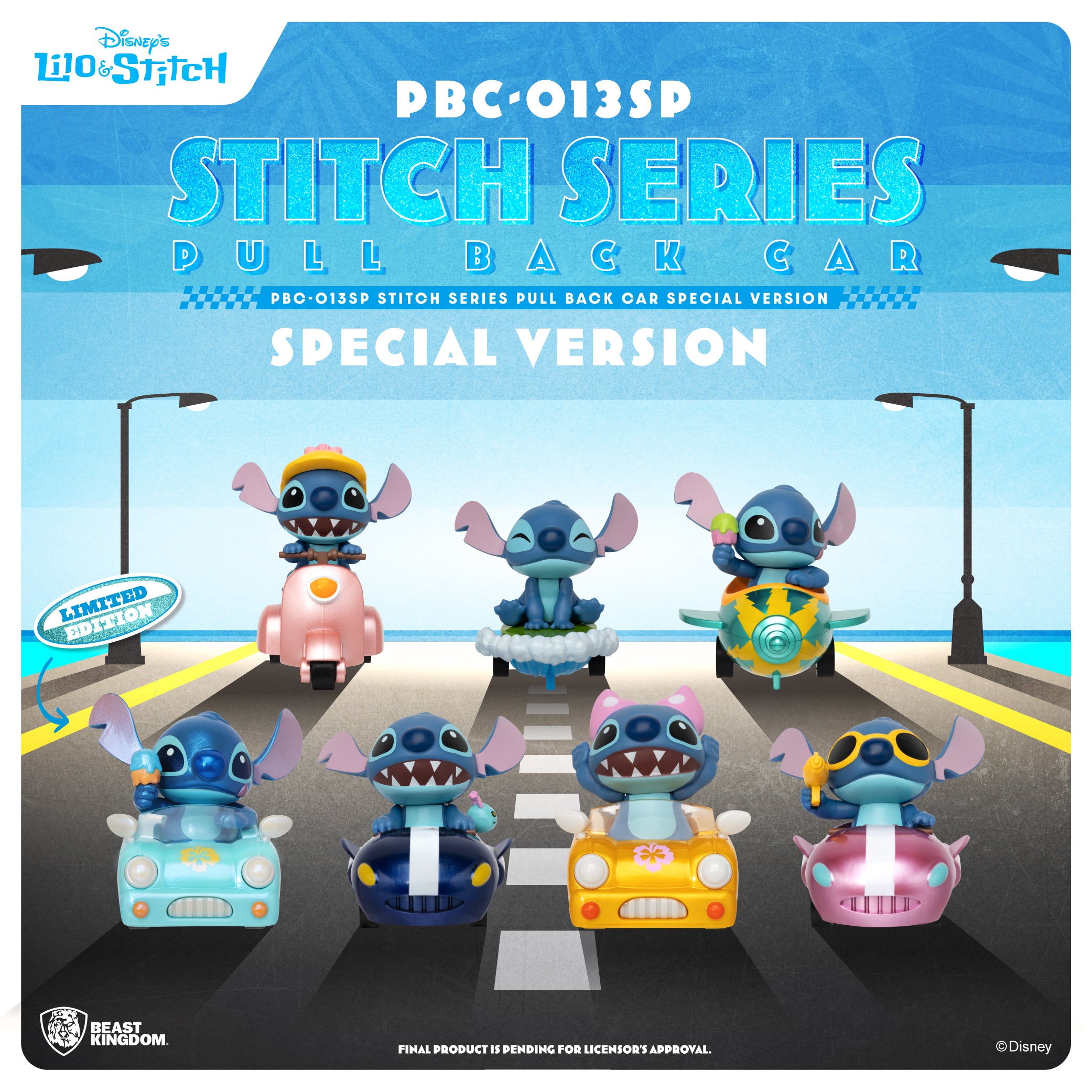 DISNEY Stitch Series Pull Back Car set (Pull Back Car)