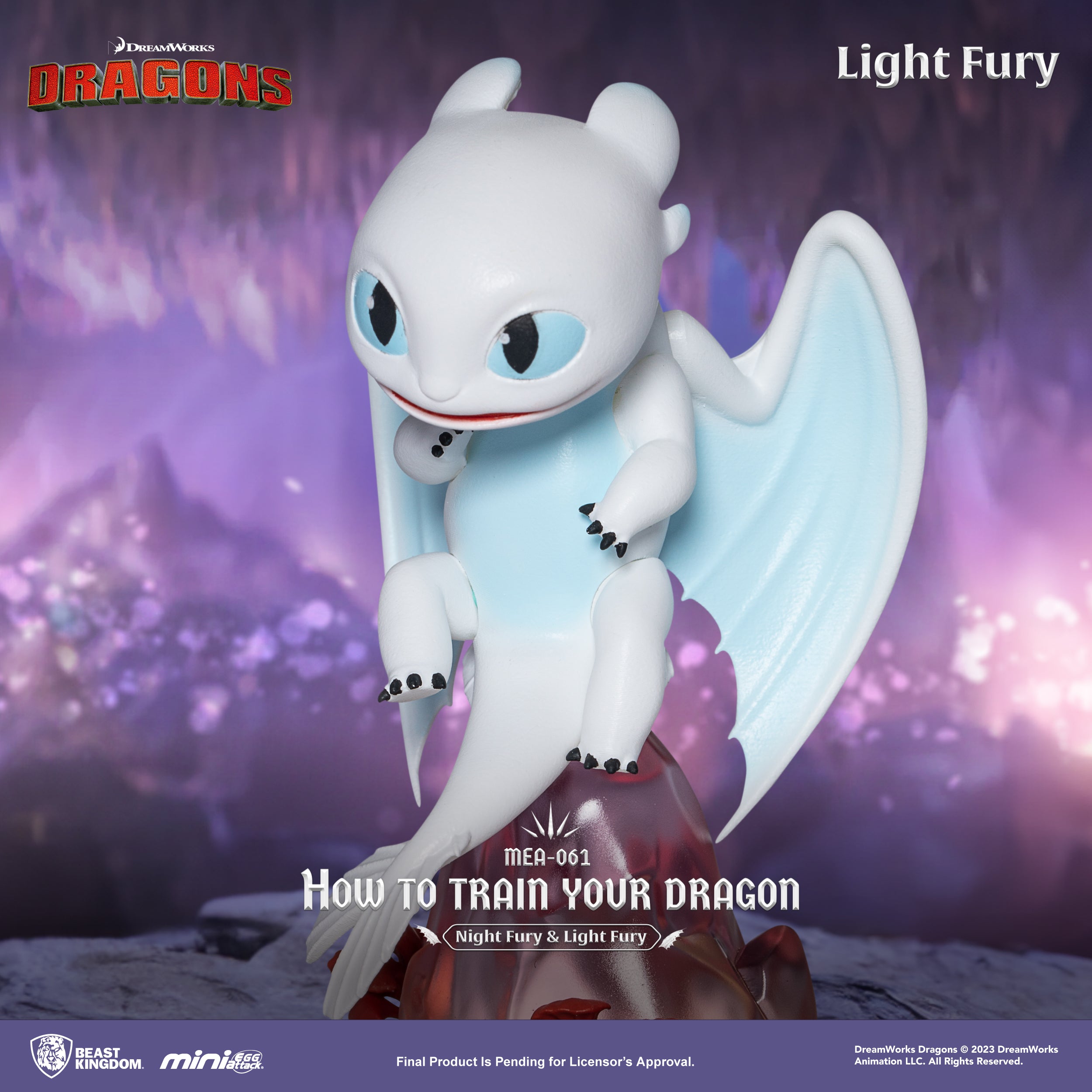 Beast Kingdom MEA-061 HOW TO TRAIN YOUR DRAGON Night Fury & Light Fury Mini Egg Attack