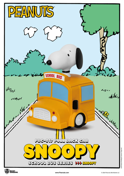 PBC-017 Snoopy School Bus Series Pull Back Car Blind Box Set(6pcs ...