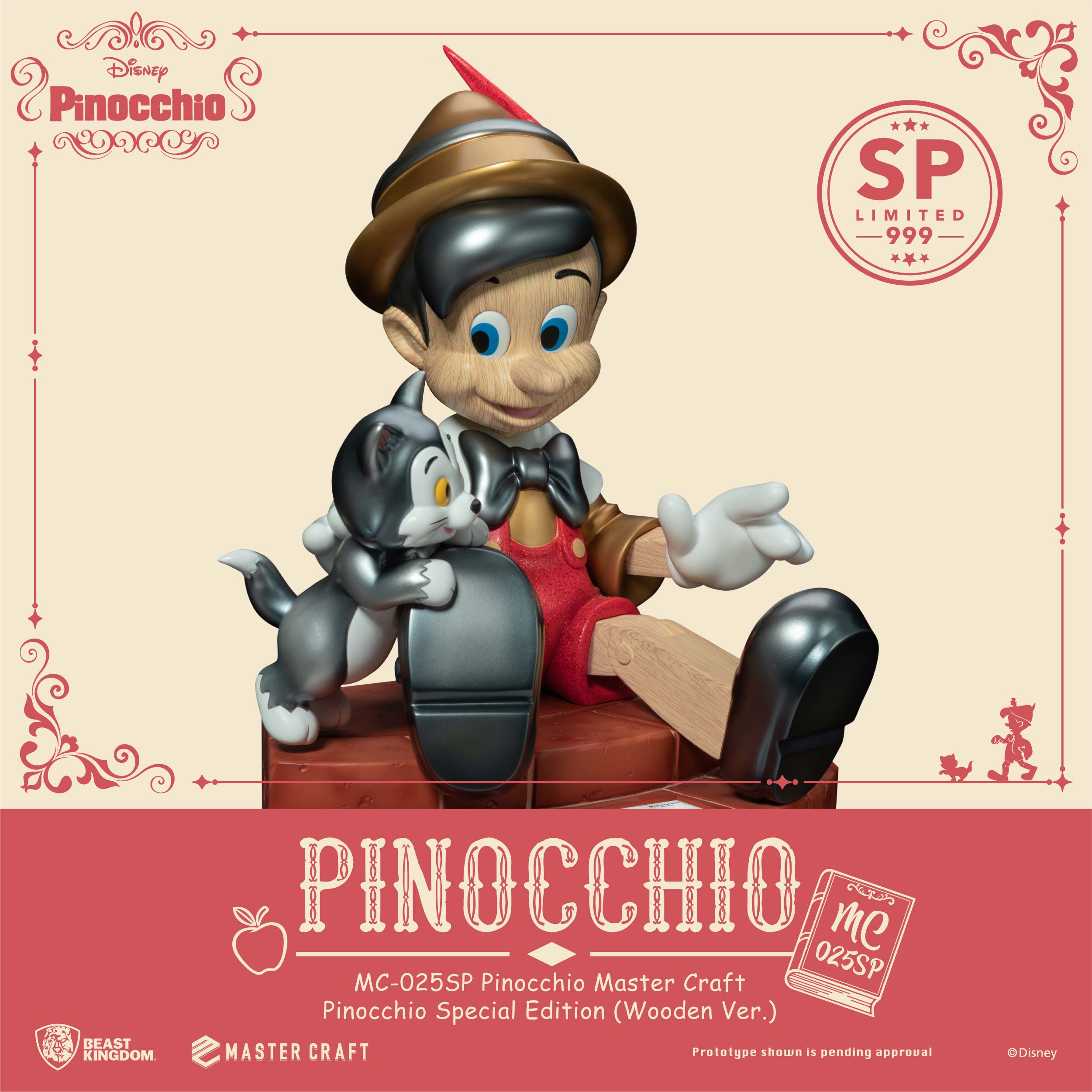 Beast Kingdom MC-025SP Pinocchio Master Craft Pinocchio Special Edition (Wooden Ver.)
