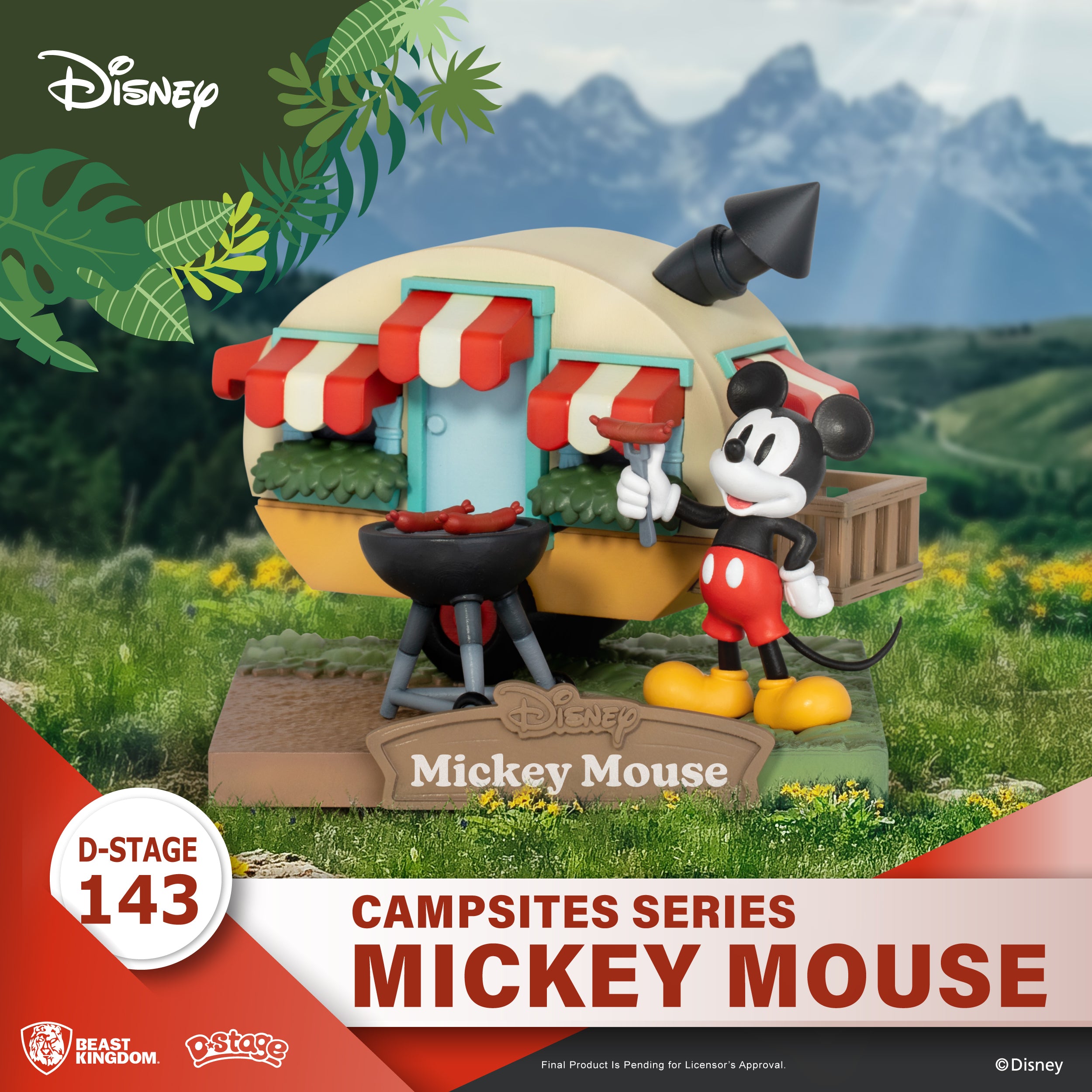 Beast Kingdom DS-143 Disney Campsites Series - Mickey Mouse Diorama Stage D-Stage Figure Statue
