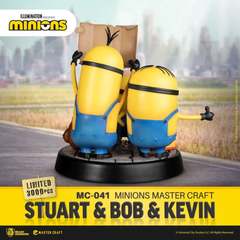 Beast Kingdom Mc-041 Minions: Stuart & Bob Kevin 1:4 Scale Master Craft Figure Statue Mc