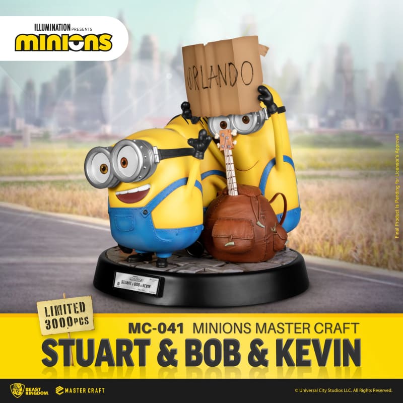 Beast Kingdom Mc-041 Minions: Stuart & Bob Kevin 1:4 Scale Master Craft Figure Statue Mc
