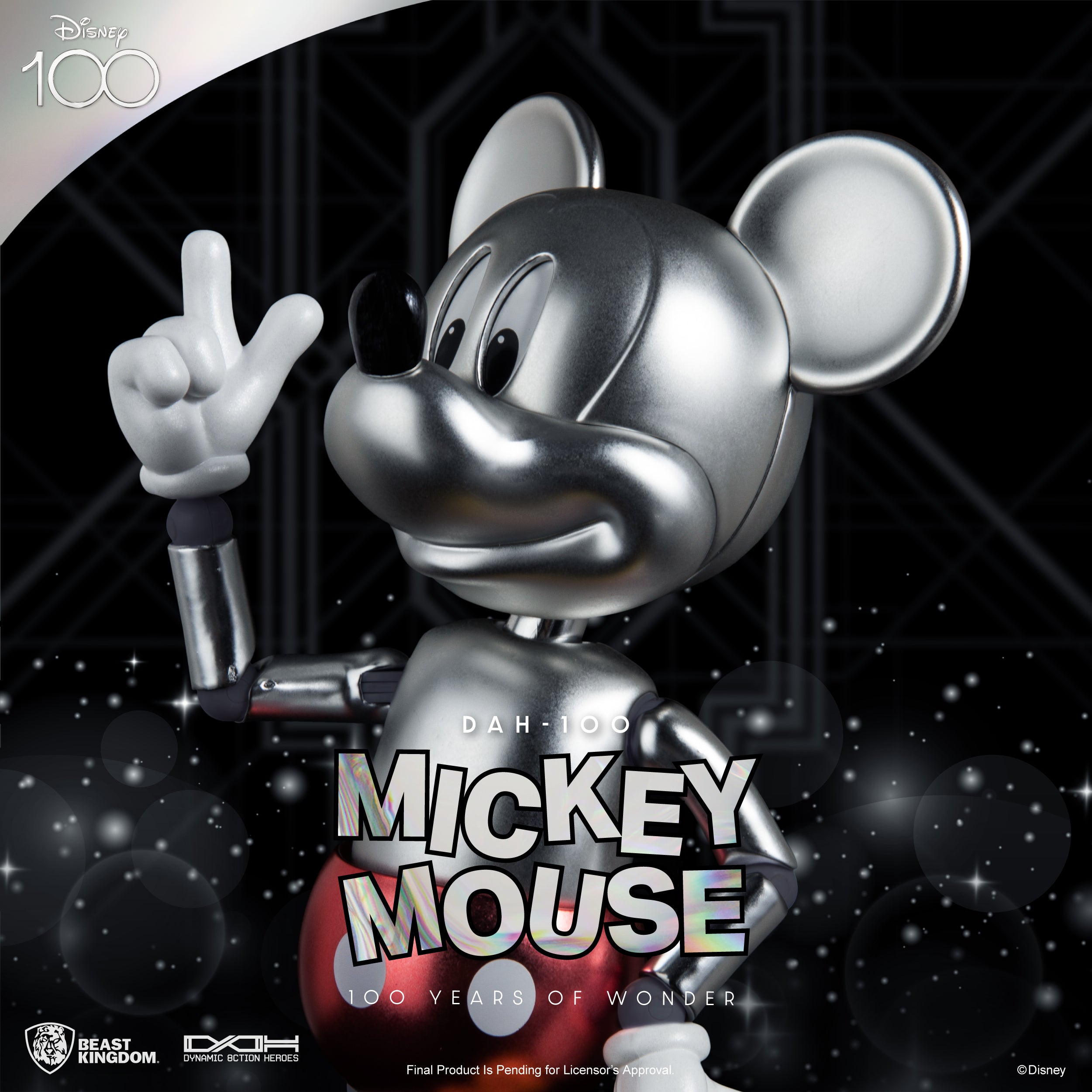 Beast Kingdom DAH-100 Disney 100 Year of Wonder Mickey Mouse 1:9 Scale Dynamic 8ction Heroes Action Figure