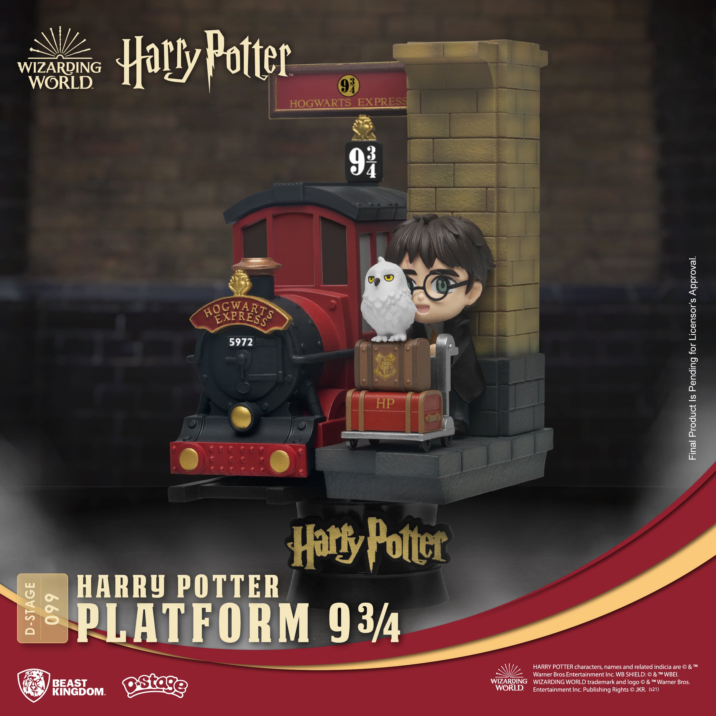 Beast Kingdom DS-099 Harry Potter: Platform 9 3/4 Diorama Stage D-Stage Figure Statue