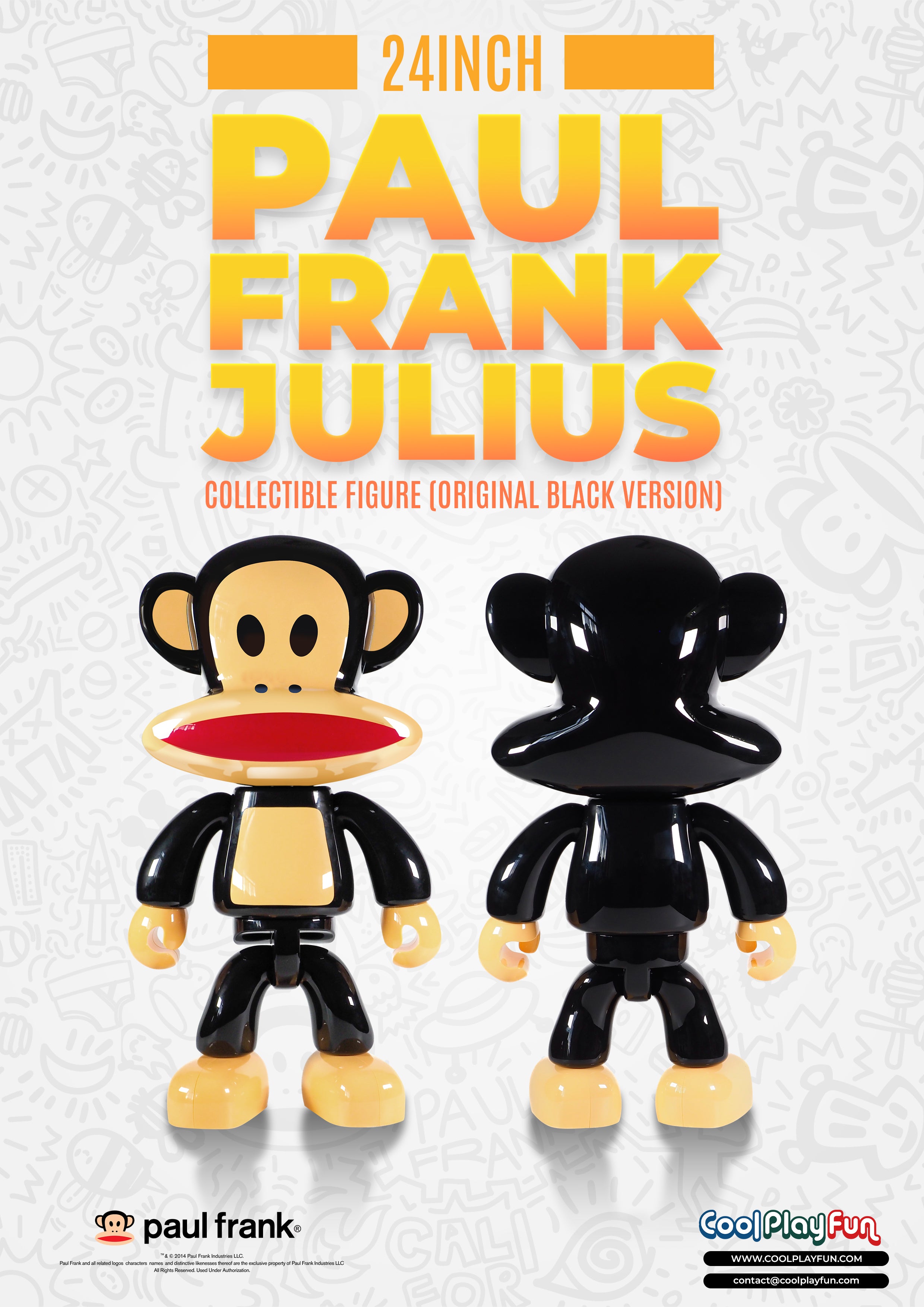Paul Frank Julius 24-inch Collectible Figure (Original Black Version)