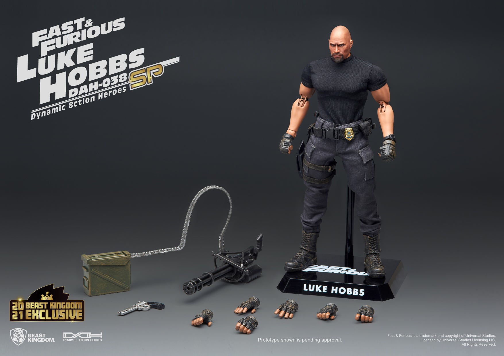 Beast Kingdom DAH-038SP The Fast and the Furious: Luke Hobbs (Limited Edition) Dynamic 8ction Heroes Action Figure