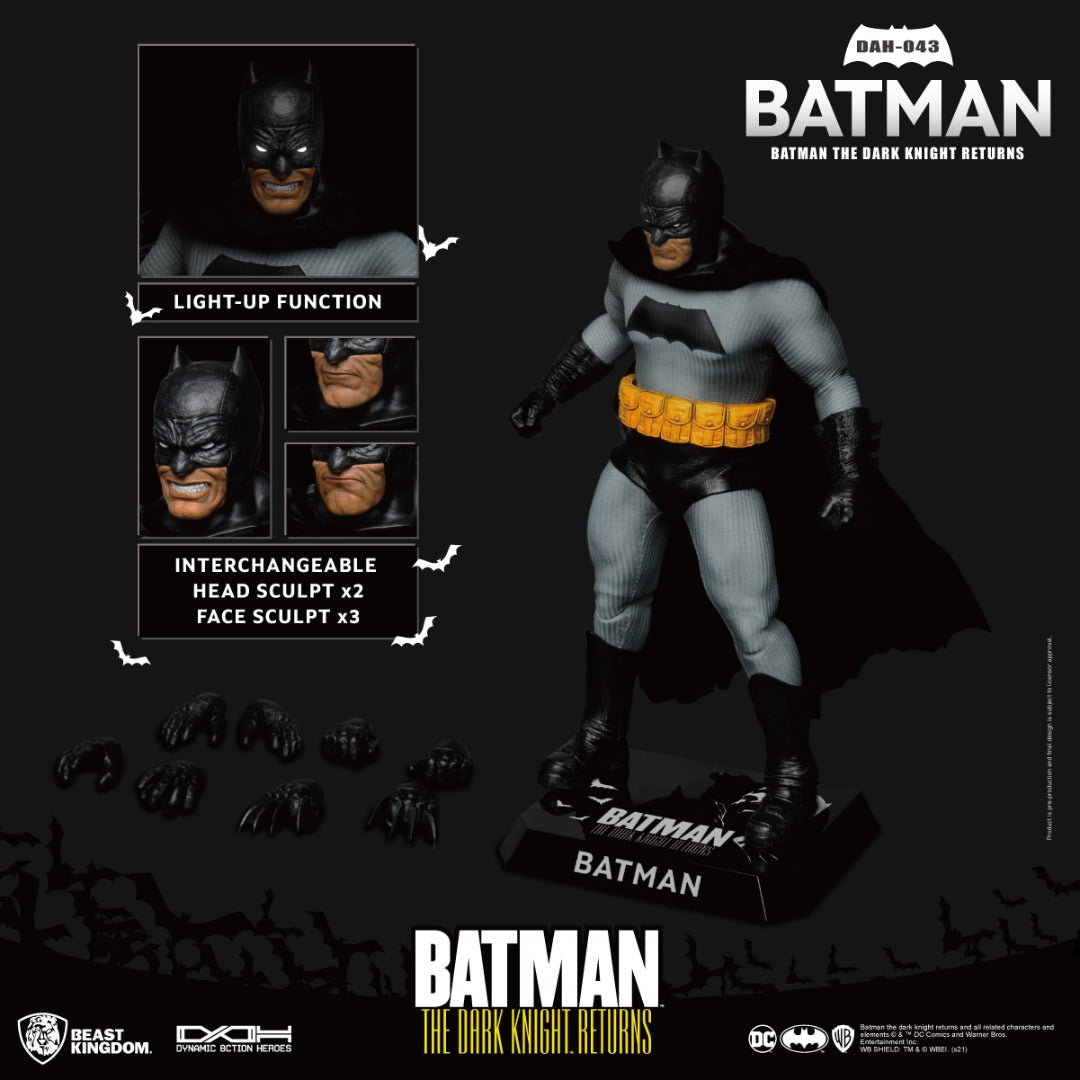 Beast Kingdom DAH-043 The Dark Knight Return Batman Dynamic 8ction Heroes 1:9 Scale Action Figure