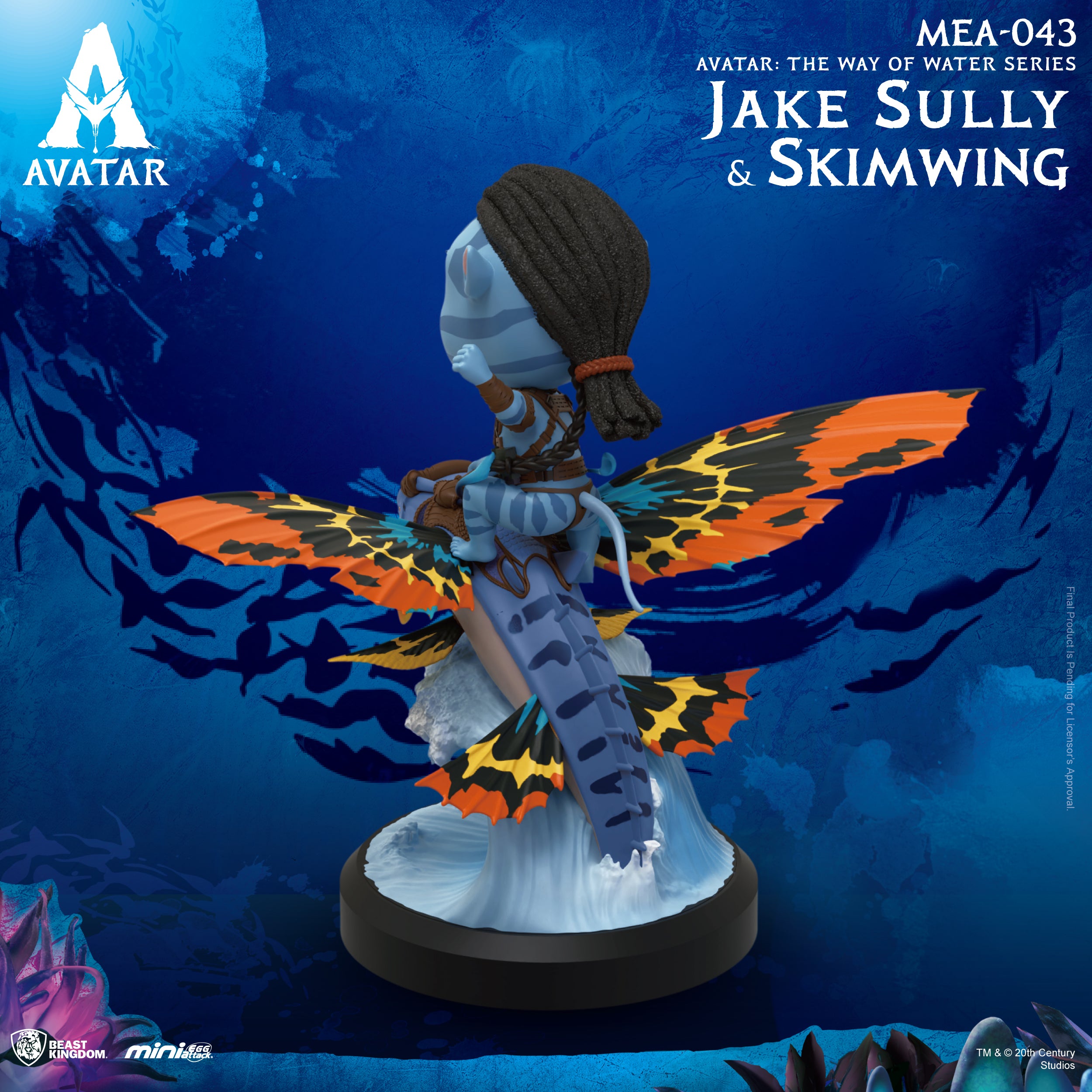 Beast Kingdom MEA-043 Disney Avatar: The Way Of Water Series Jake Sully & Skimwing Mini Egg Attack Figure