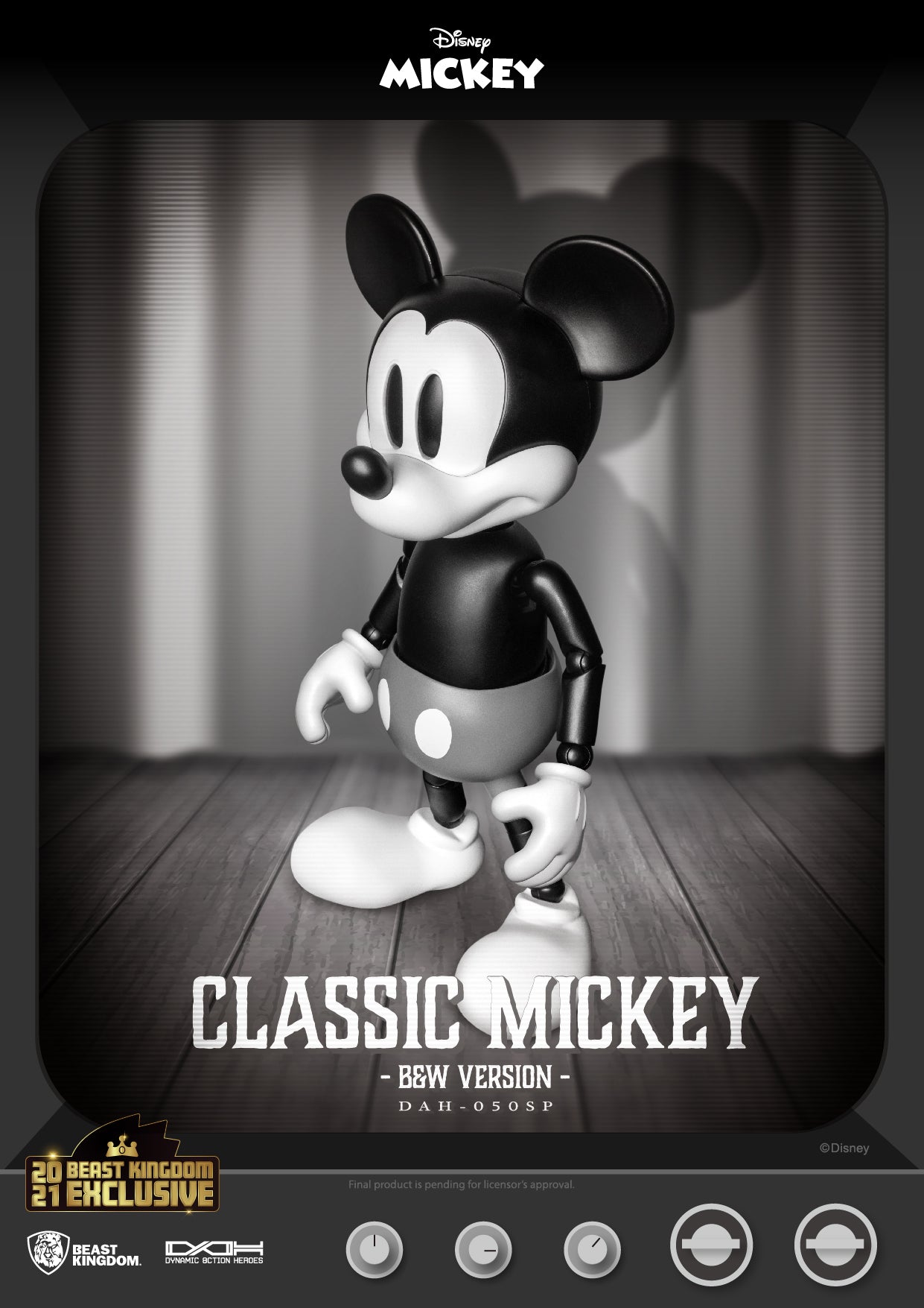 Beast Kingdom DAH-050SP Disney Mickey Classic Version Dynamic 8ction Heroes Action Figure