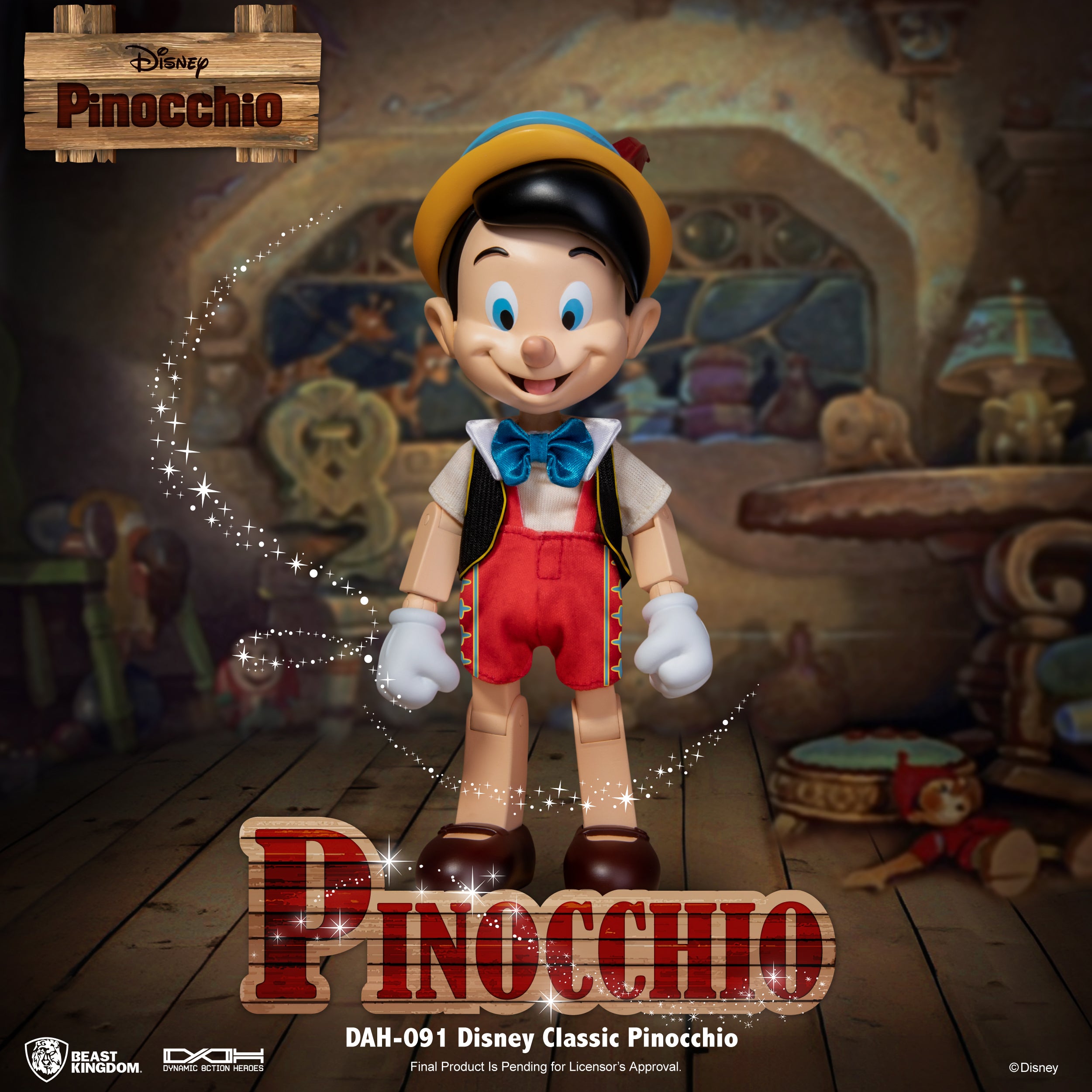 Beast Kingdom DAH-091 Disney Classic Pinocchio 1:9 Scale Dynamic 8ction Heroes Action Figure