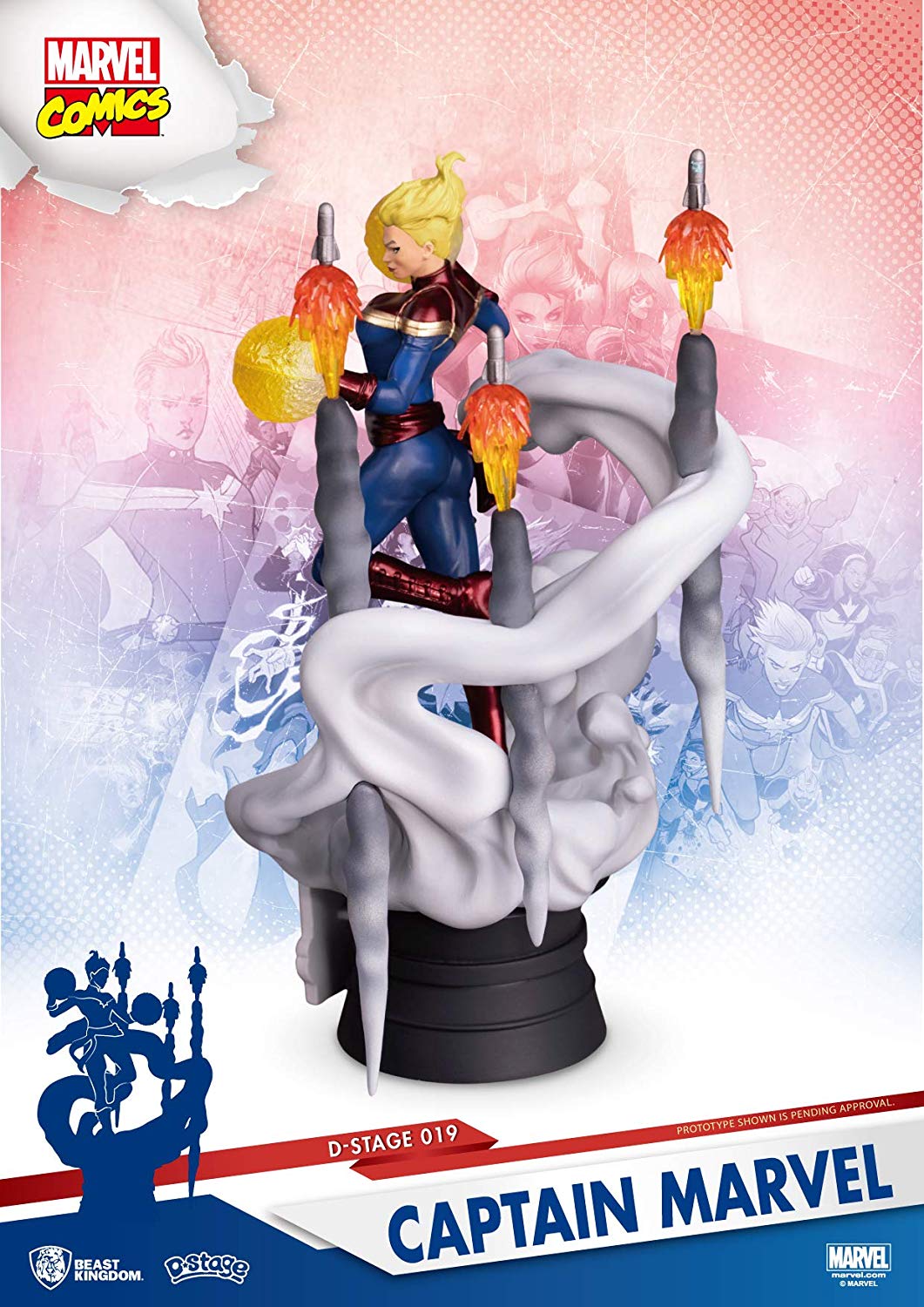 Beast Kingdom DS-019 Marvel Comics: Captain Marvel Comic Version Diorama Stage D-Stage Figure Statue