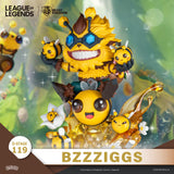 Beast Kingdom DS-119 League of Legends-Beemo & BZZZiggs Set Diorama Stage D-Stage Figure Statue