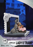 Beast Kingdom DS-136 Disney 100 Years of Wonder-Lady And The Tramp Diorama Stage D-Stage Figure Statue