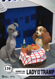 Beast Kingdom DS-136 Disney 100 Years of Wonder-Lady And The Tramp Diorama Stage D-Stage Figure Statue