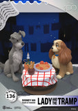 Beast Kingdom DS-136 Disney 100 Years of Wonder-Lady And The Tramp Diorama Stage D-Stage Figure Statue
