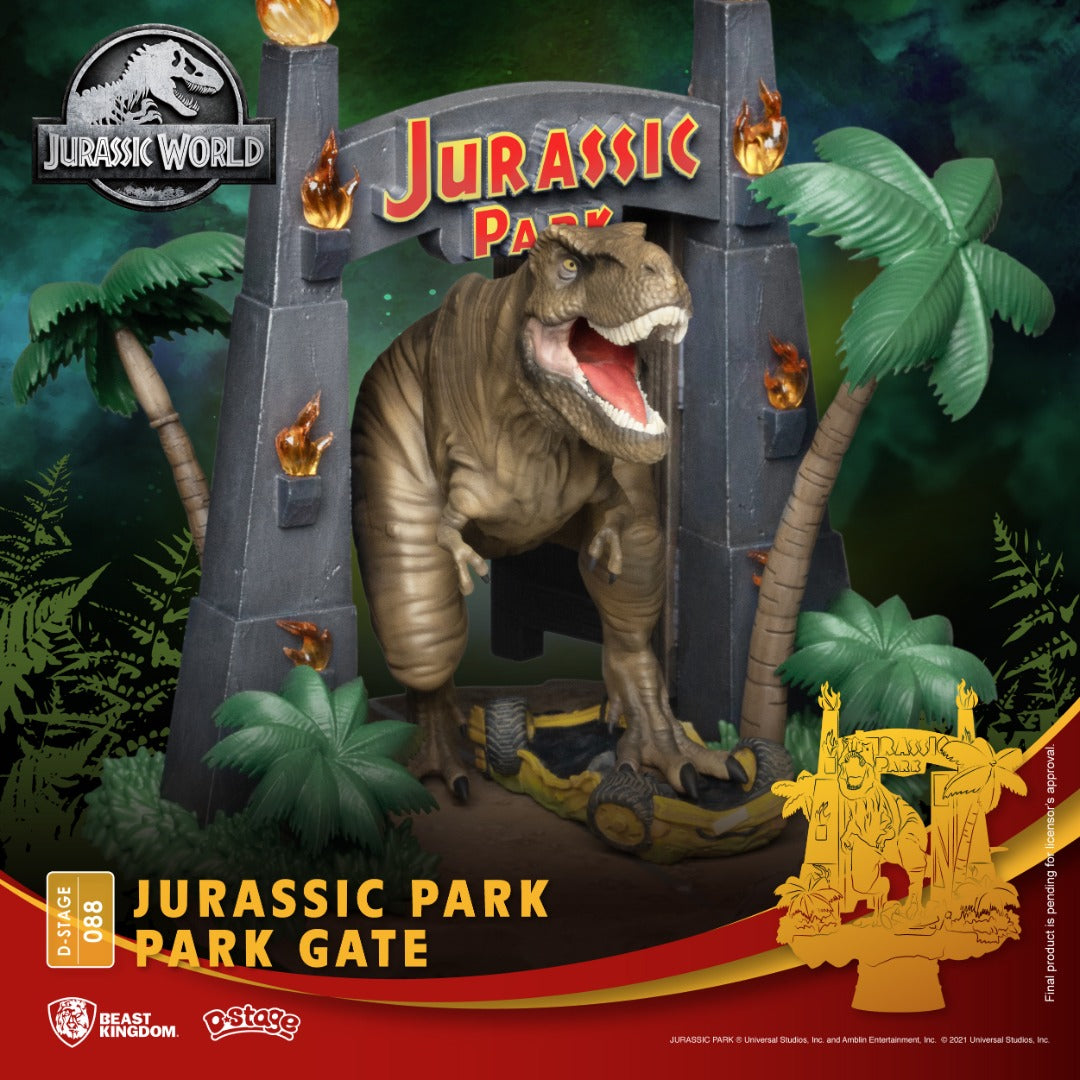 Beast Kingdom DS-088 Jurassic Park Gate Diorama Stage
